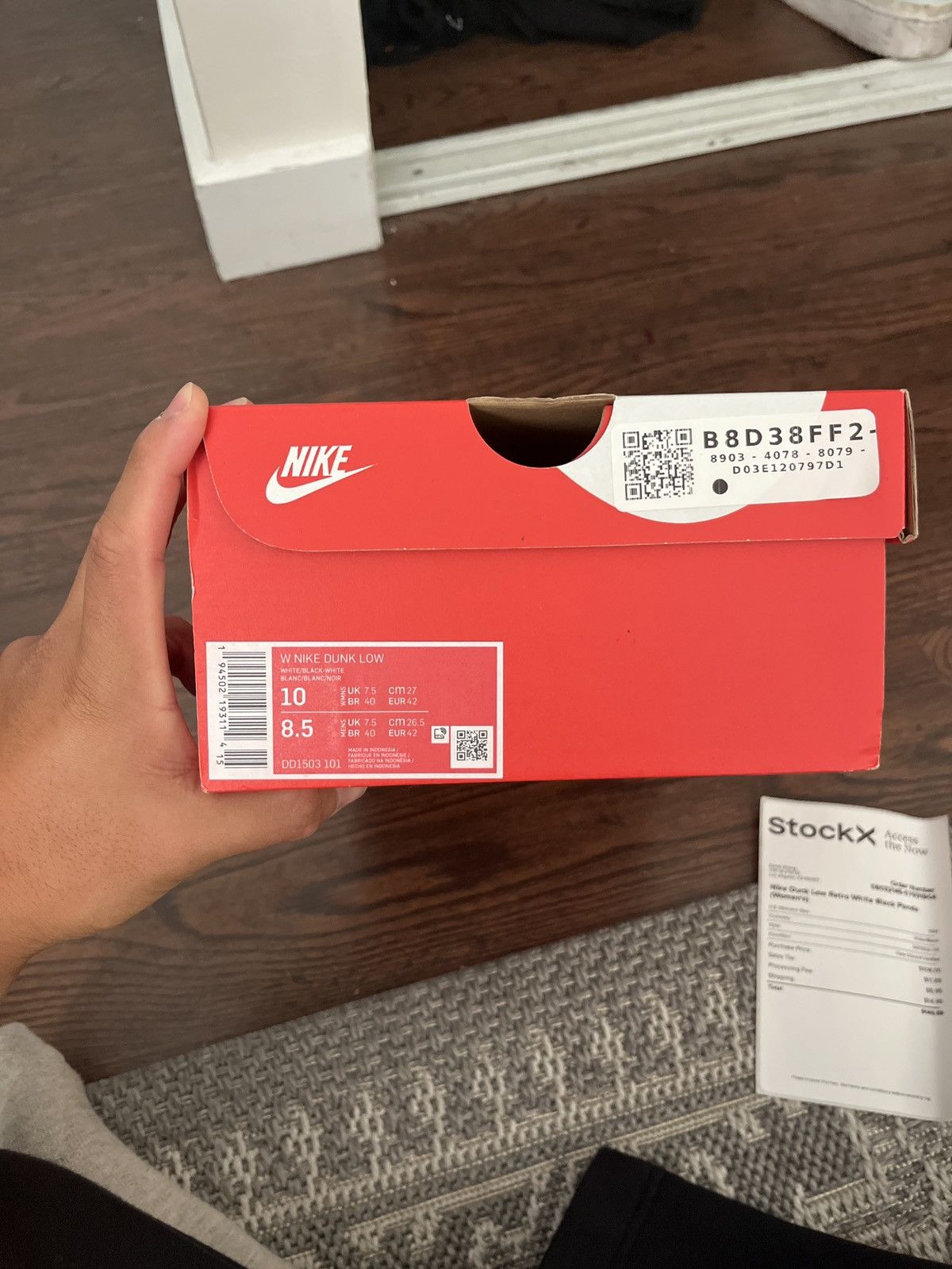 Nike Women’s Nike Dunk Low Panda Size US 10 / IT 40 - 8 Thumbnail