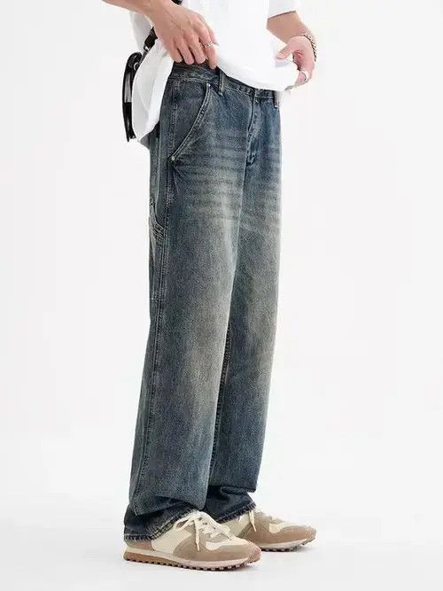 American Edition × Japanese Brand × Vintage Vintage washed distressed loose fitting jeans Size US 32 / EU 48 - 2 Thumbnail