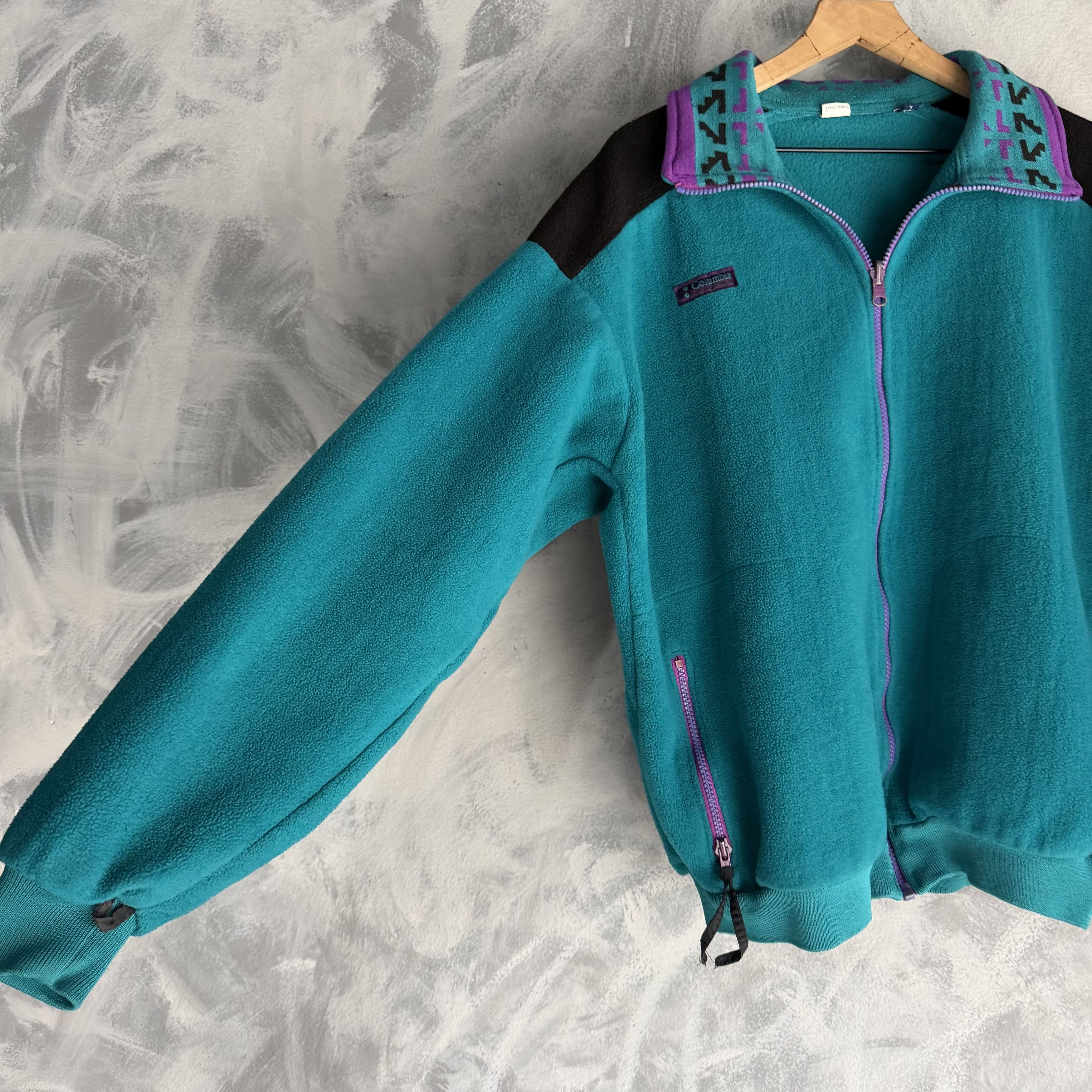 Columbia Vtg Columbia Full Zip Fleece Jacket Aztec USA Radial Sleeve Size US L / EU 52-54 / 3 - 3 Thumbnail