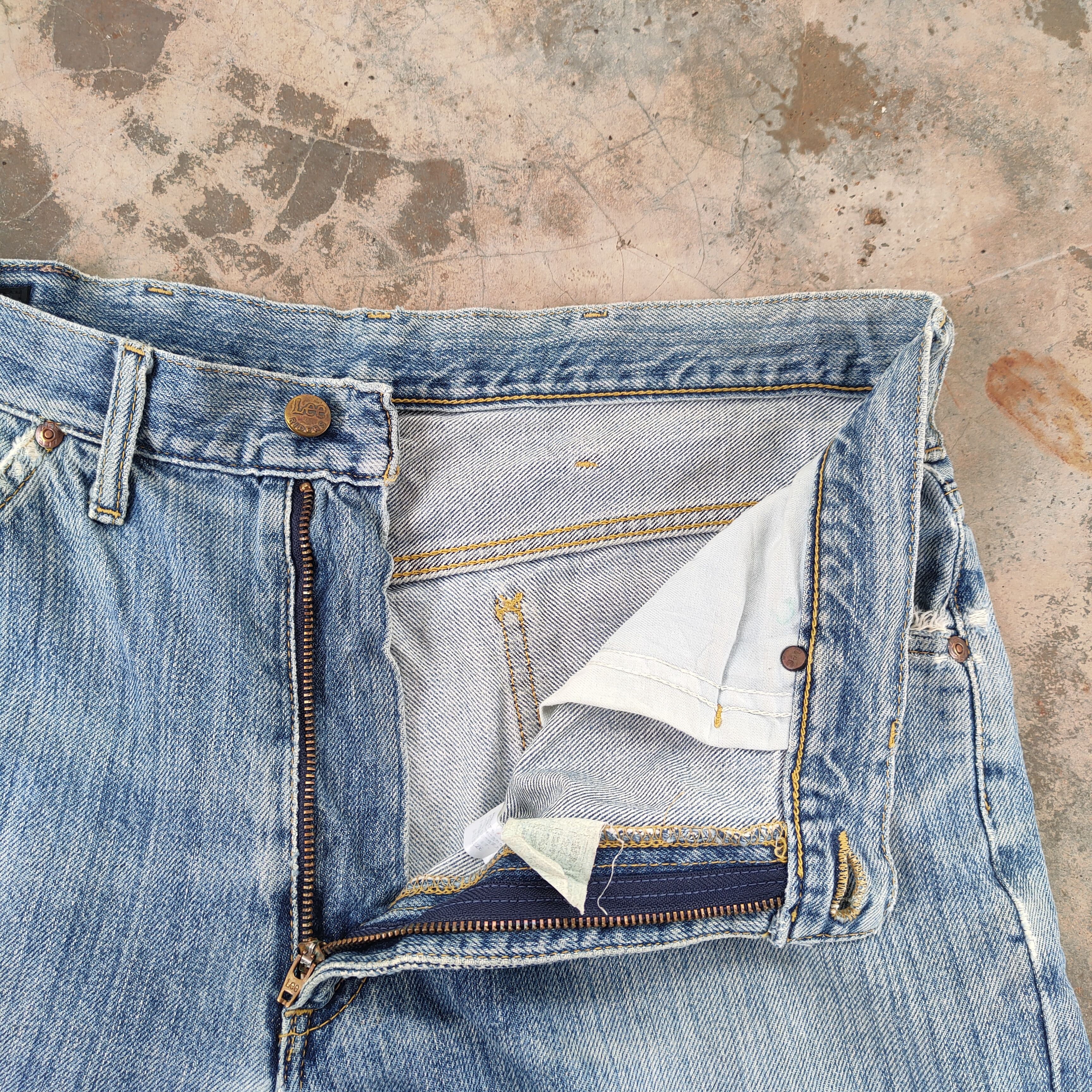 Edwin × Jean × Lee VINTAGE LEE EDWIN FADED RIPPED JEANS DENIM PANTS Size US 34 / EU 50 - 9 Thumbnail