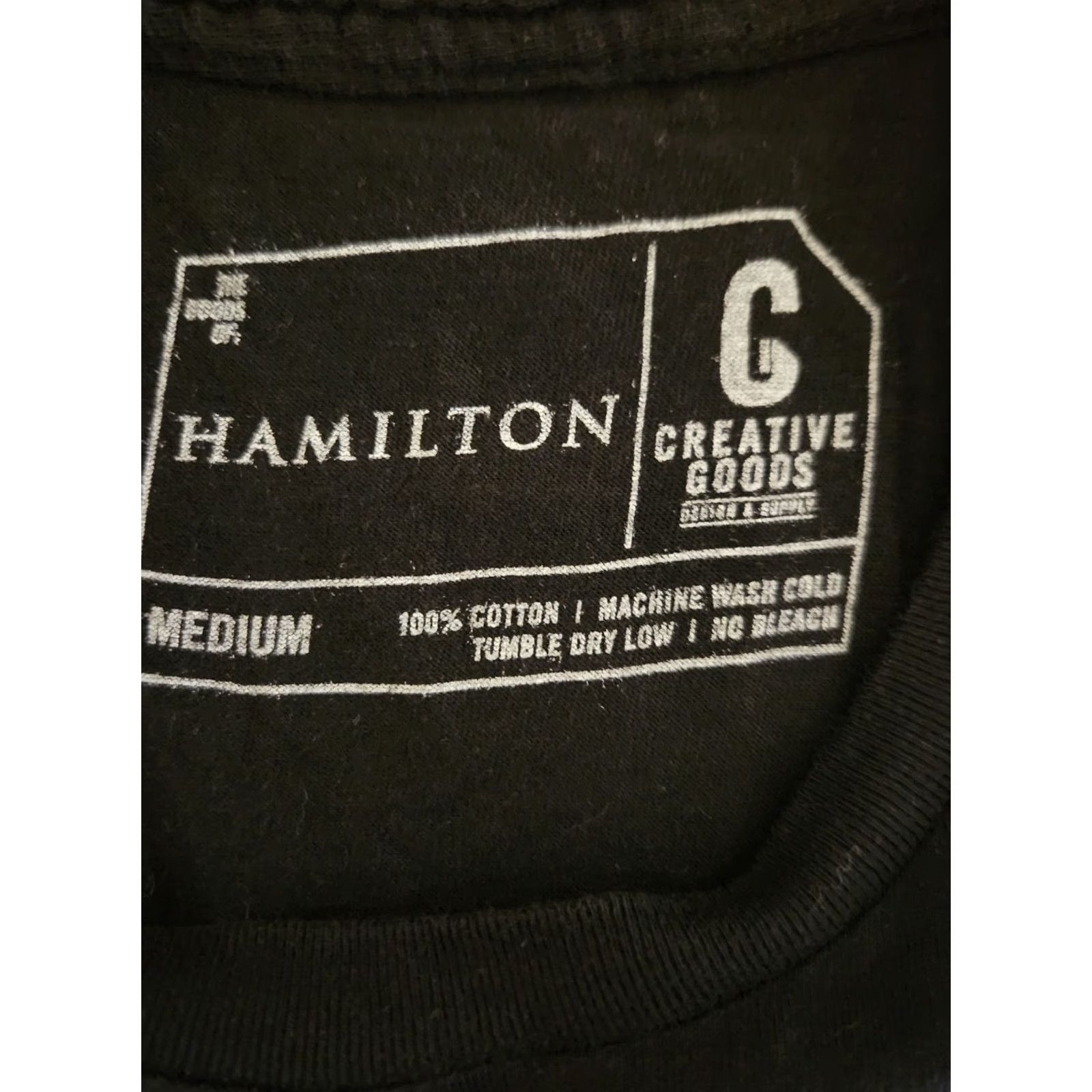 Hamilton Hamilton Official Black T Shirt, Broadway,Musical, Orlando, Size Medium, Mens, Cotton, Short Sleeve, Crew Neck, Graphic Print, Rare Size US M / EU 48-50 / 2 - 2 Thumbnail