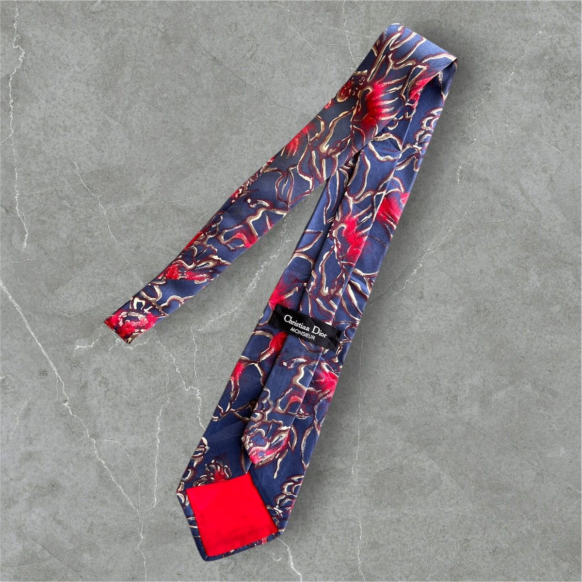 Christian Dior Monsieur Lot of 3 LUXURY DESIGNERS Silk Neckties V Size ONE SIZE - 3 Thumbnail