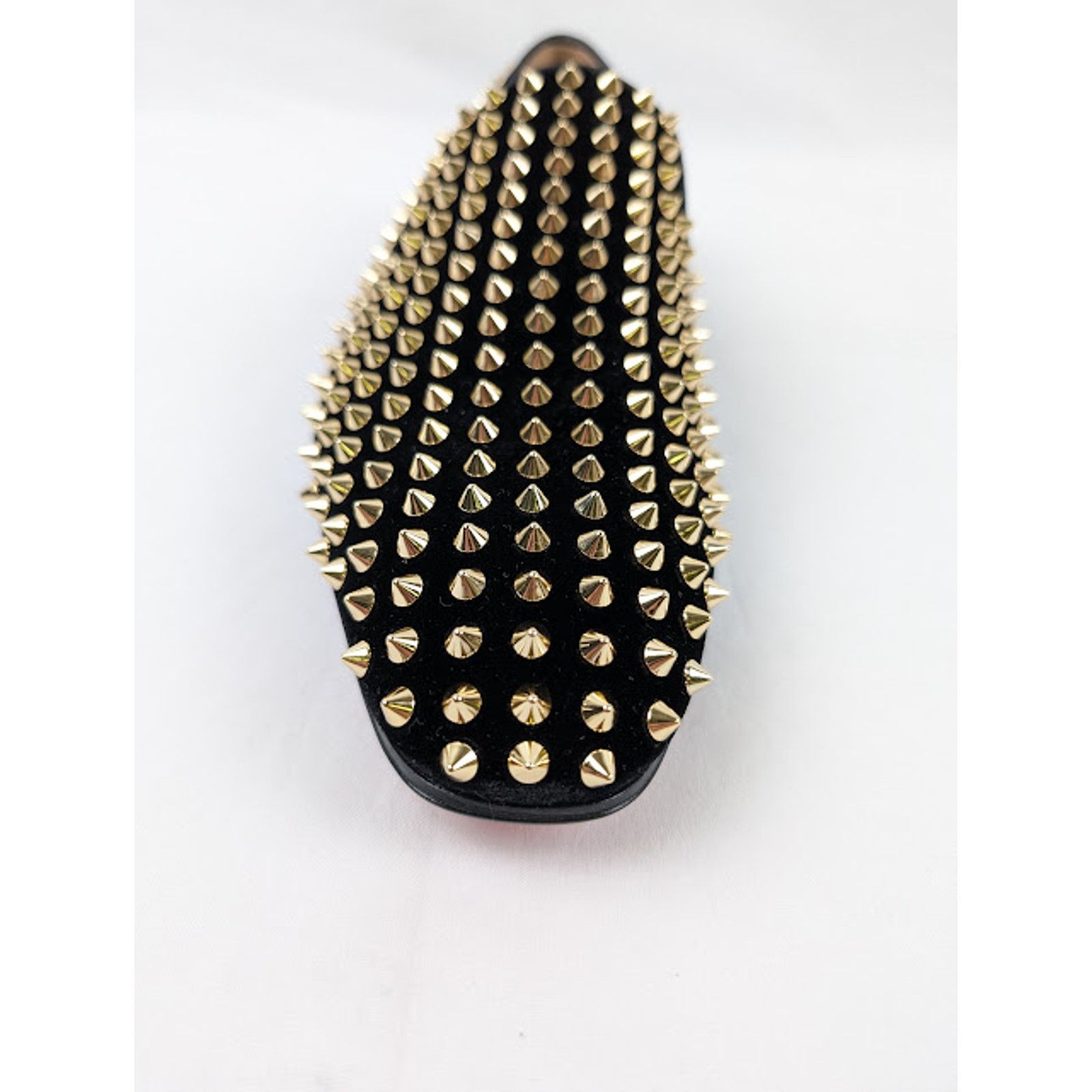 Christian Louboutin o1rshd1 Dandelion Spikes Flat Shoes in Black/Dorado Size US 10.5 / EU 43-44 - 4 Thumbnail