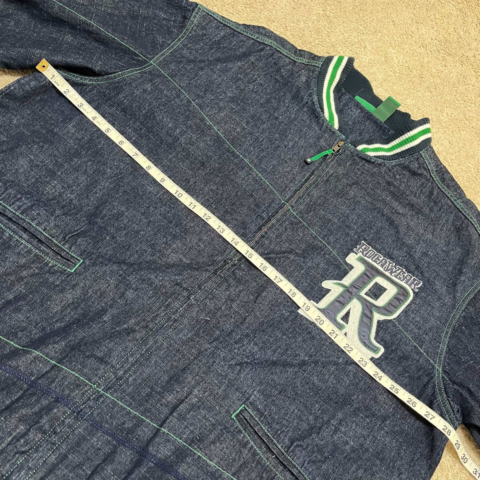 Rocawear Rocawear Y2K Oversized Denim Lettermen Style Jacket 2XL Size US XXL / EU 58 / 5 - 6 Thumbnail