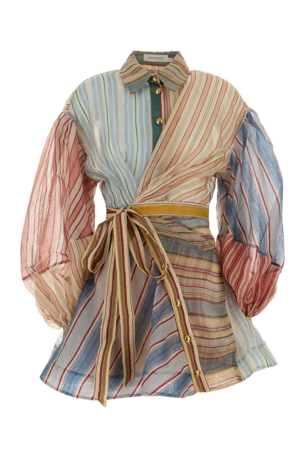 Zimmermann Embroidered Linen Blend Rebellion Shirt Mini Dress Size XS / US 0-2 / IT 36-38 - 1 Thumbnail