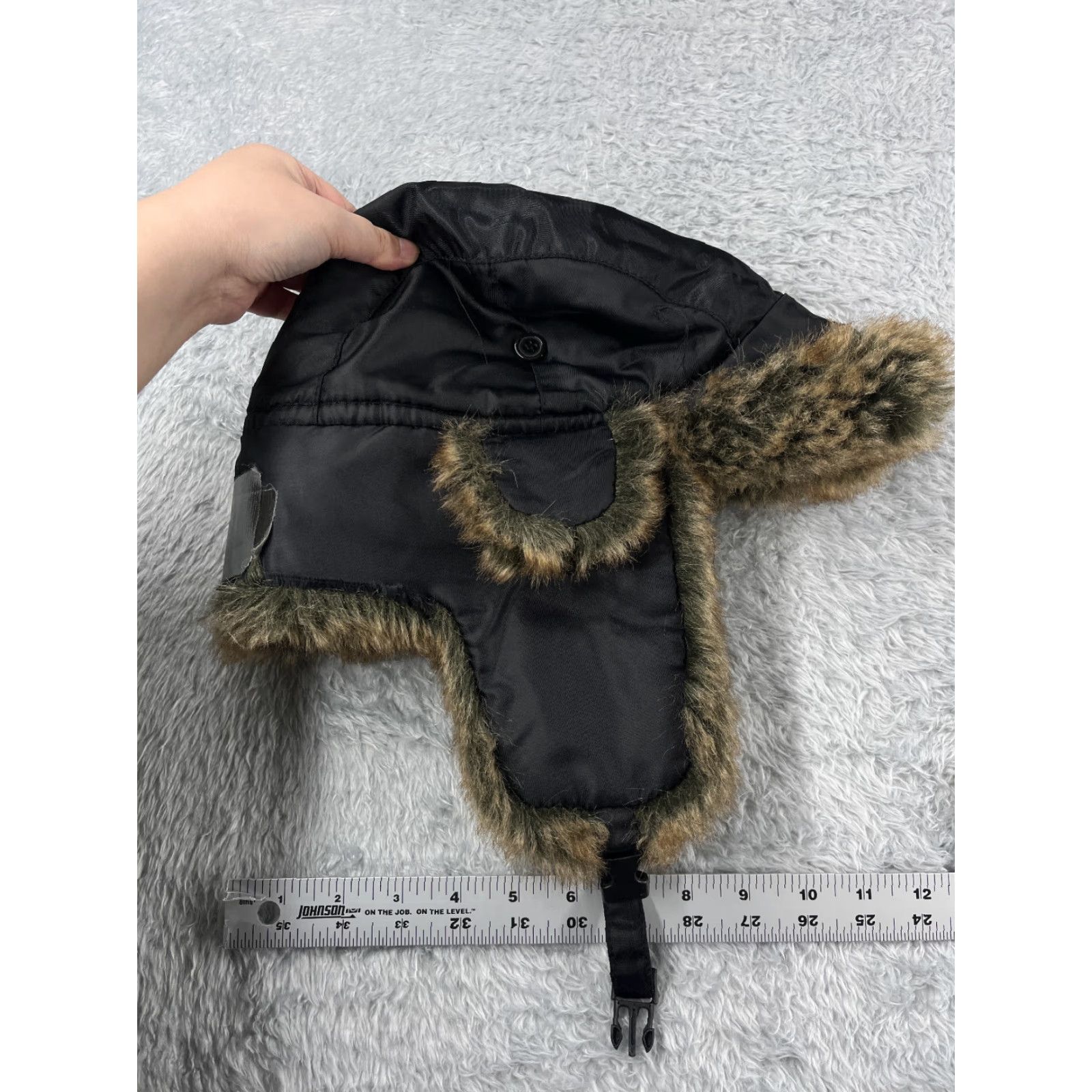 Vintage Jaxon Trapper Beanie Adult One Size Black 100% Nylon Ear Flaps Hats Mens Size ONE SIZE - 5 Thumbnail