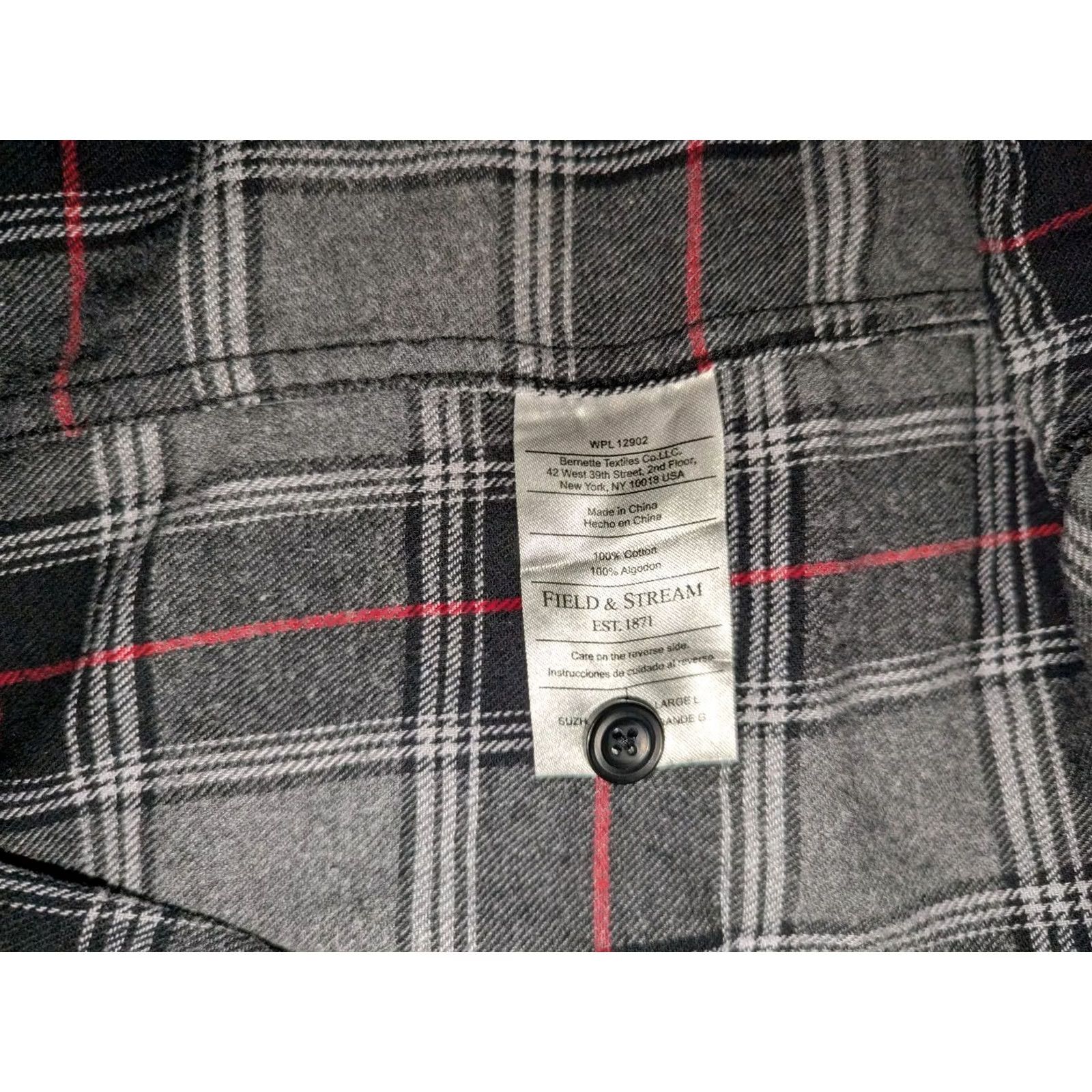 Vintage Field & Stream Shirt Button-Up Mens L Black Plaid Flannel Casual Button-Down Shirt Size US L / EU 52-54 / 3 - 4 Thumbnail