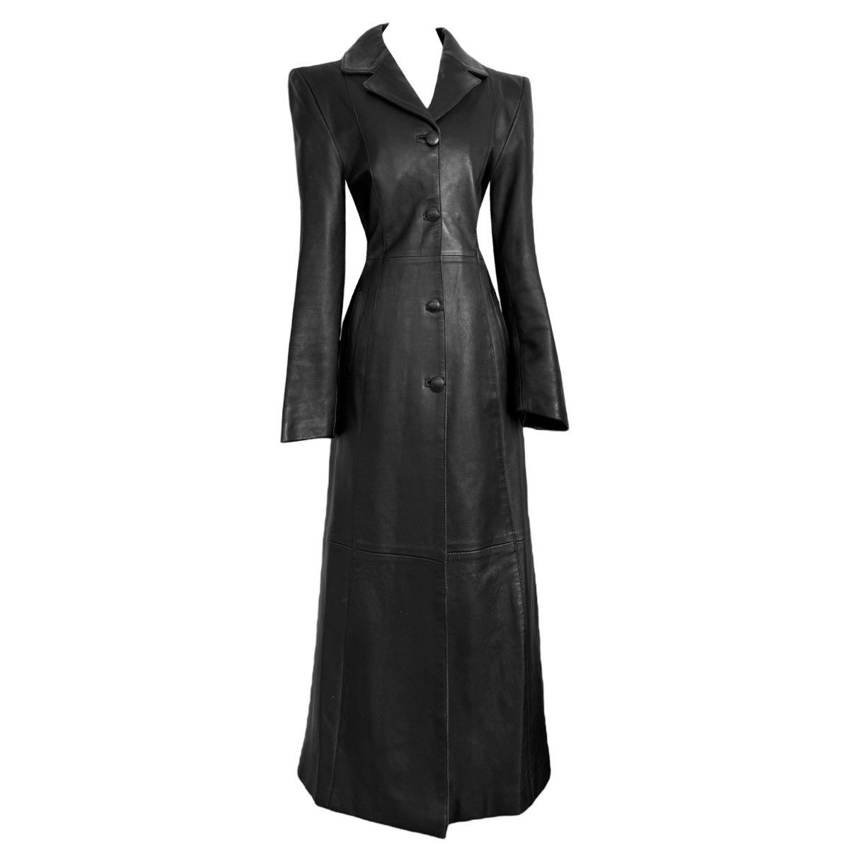 Vintage Iconic super long matrix leather coat Size M / US 6-8 / IT 42-44 - 1 Thumbnail