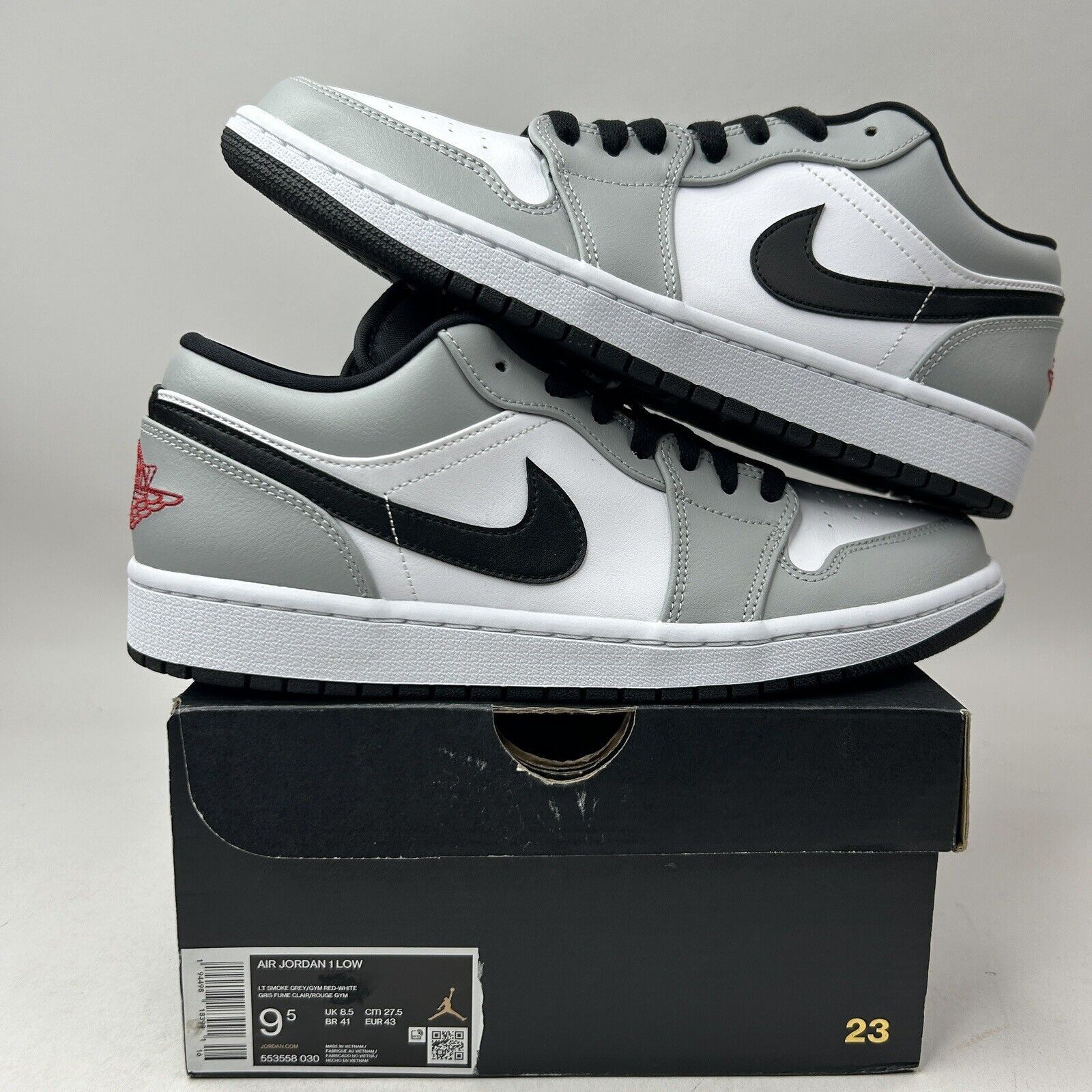 Nike Nike Air Jordan 1 Low Retro “Light Smoke Grey” 2023 Size US 9.5 / EU 42-43 - 1 Thumbnail