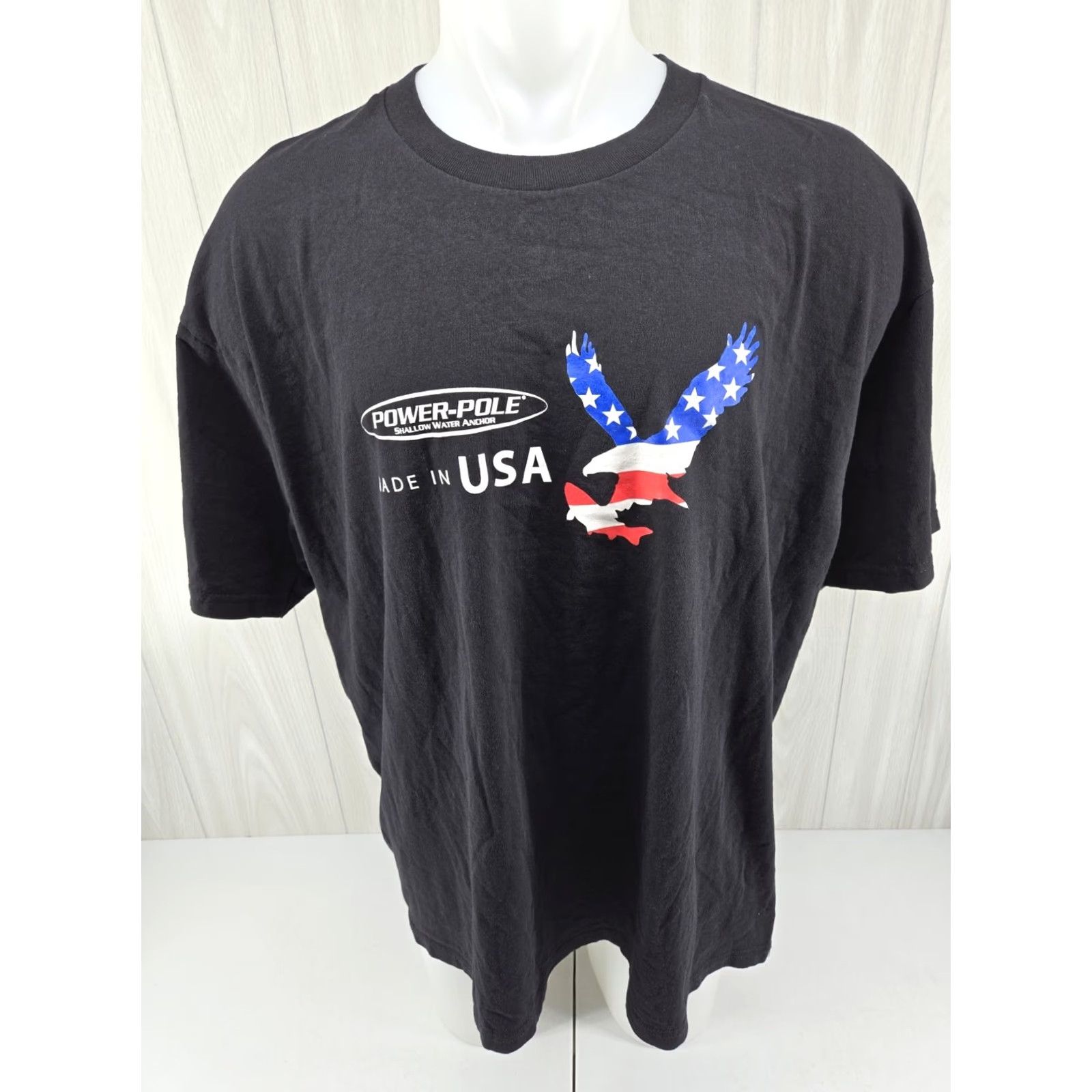 Poler VINTAGE Bayside Power Pole Shallow Water Anchor Shirt 2XL Black USA Bayside Shirt Men Short Sleeve T-Shirt USA 2XL Mens Size US XXL / EU 58 / 5 - 2 Thumbnail