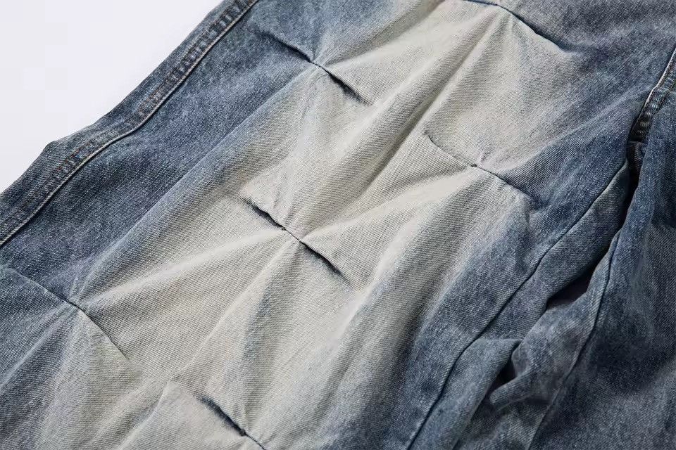 Jean Streetwear Designer Washed Wide Leg Retro Outdoor Jeans Size US 35 - 6 Thumbnail