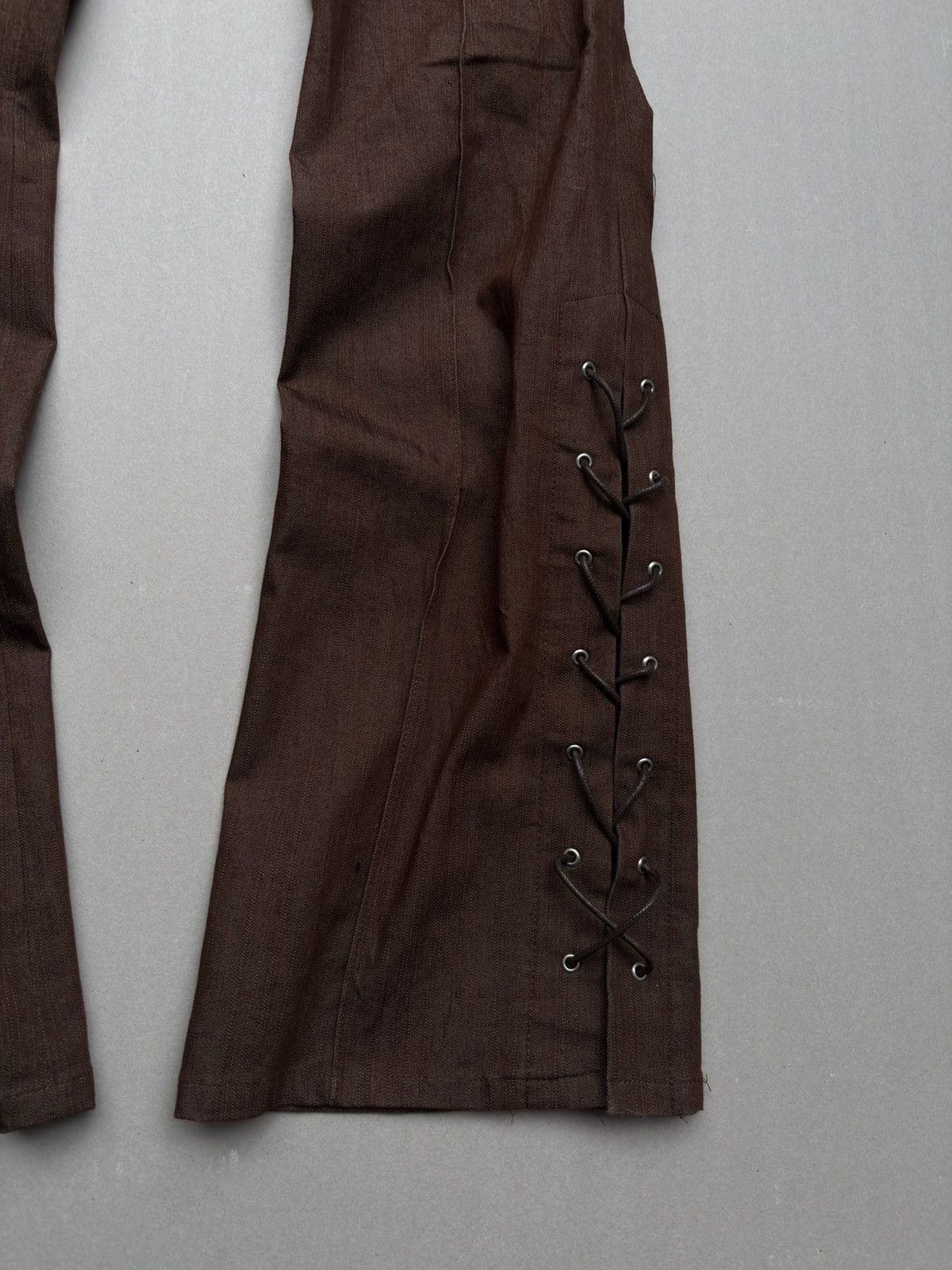 Japanese Brand Final stage lace up flare pants Size US 26 / EU 42 - 3 Thumbnail