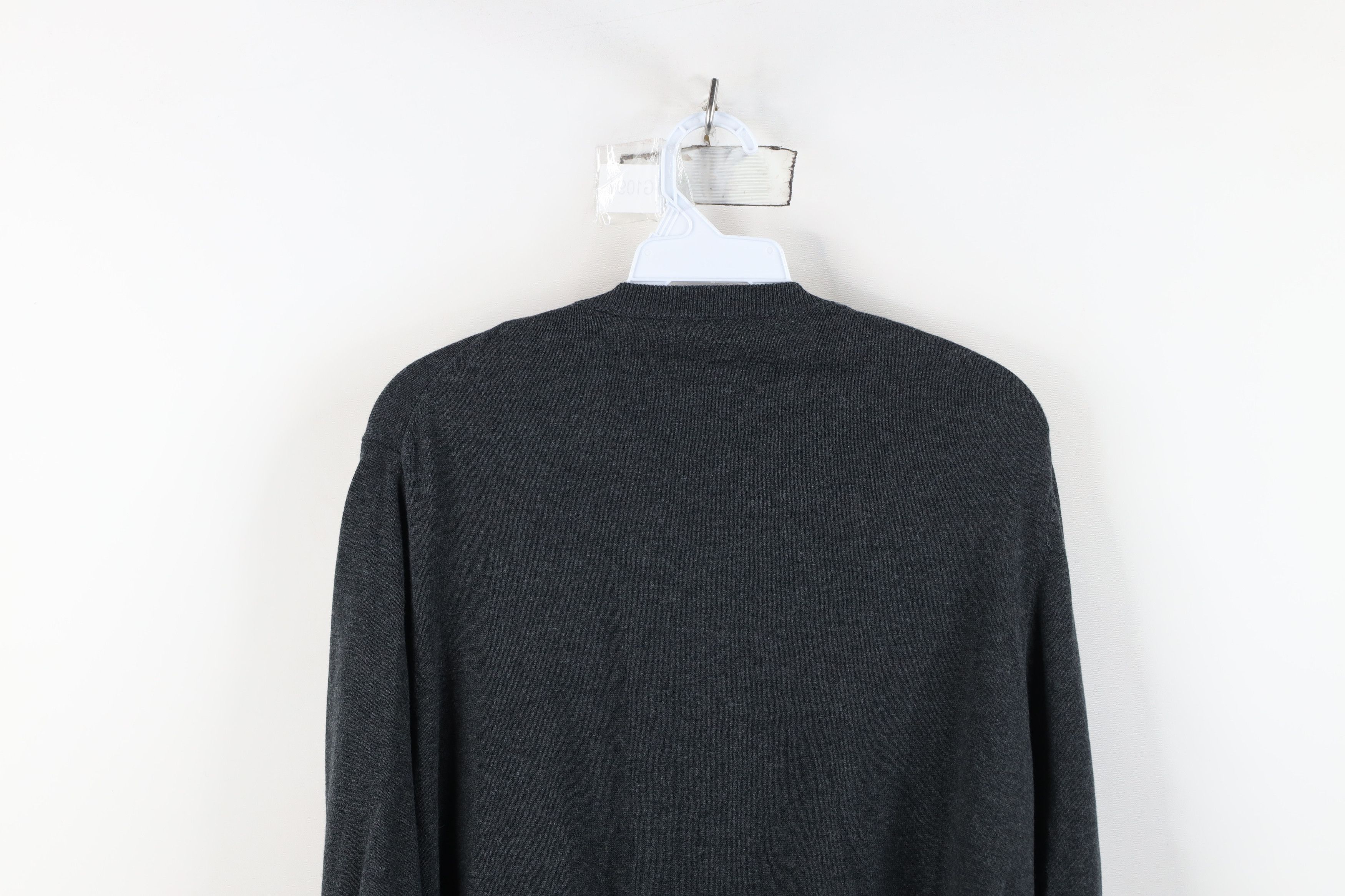 Vintage Vintage 90s Y2K Streetwear Cotton Knit Cardigan Sweater Gray Size US L / EU 52-54 / 3 - 10 Thumbnail