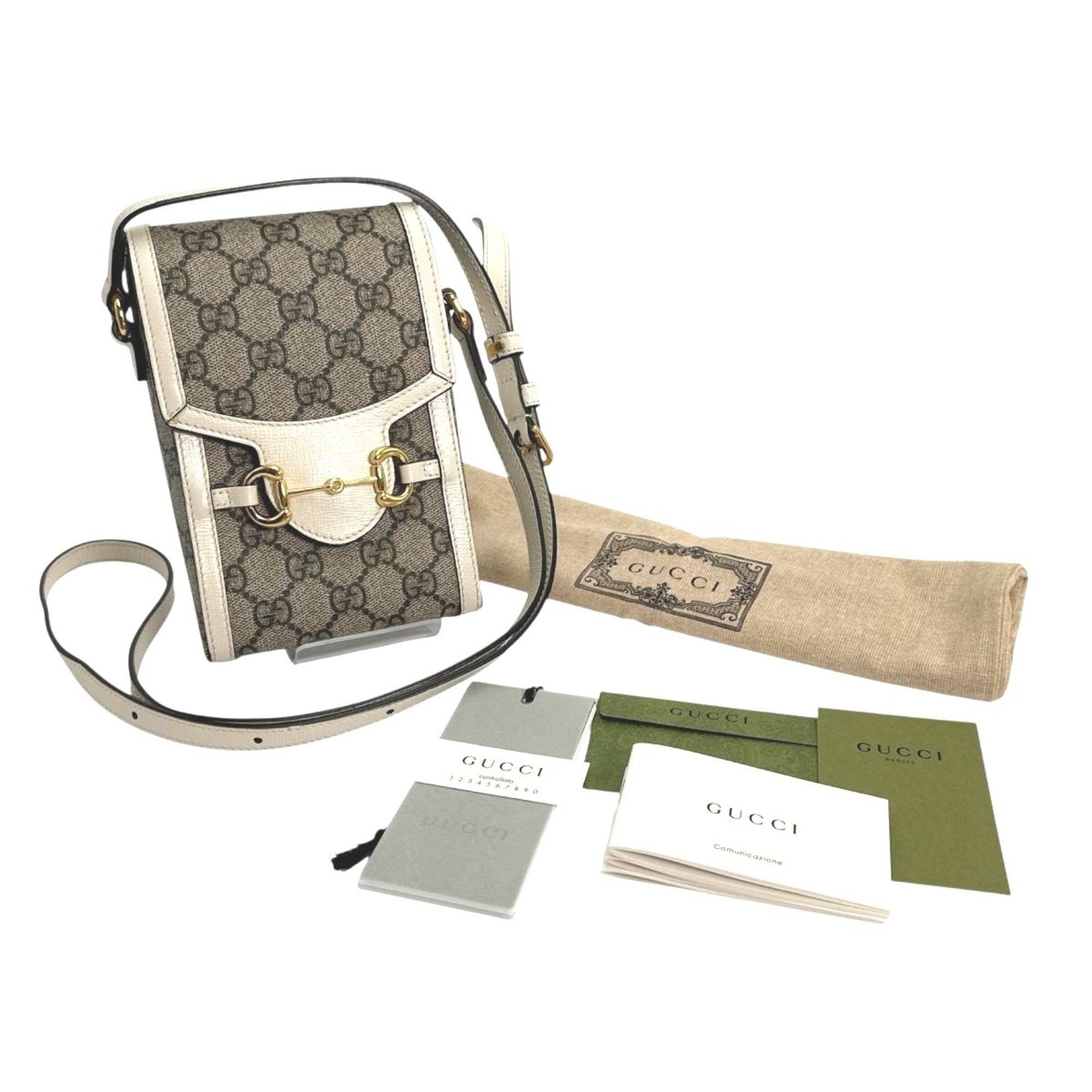 Gucci GUCCI Shoulder Bag GG Supreme Horsebit Canvas 625615 Beige Size ONE SIZE - 1 Thumbnail