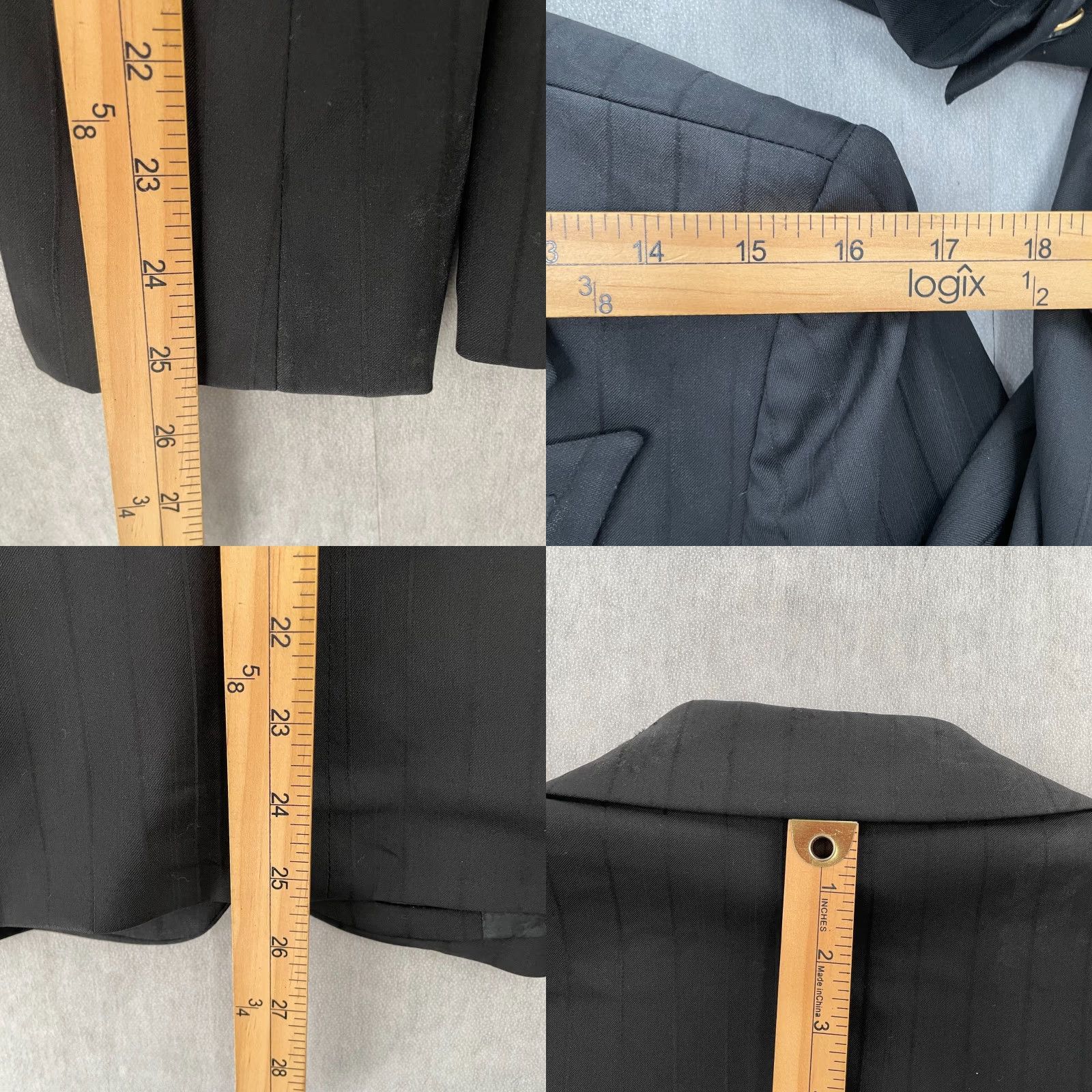 Dolce & Gabbana Dolce&Gabbana Suit Womens 32/46 Black Striped Wool Blend Blazer Jacket Ladies Blazer Jacket Single-Breasted Notch Lapel Wool Blend Black Striped Size XXS / US 00 / IT 34 - 11 Thumbnail