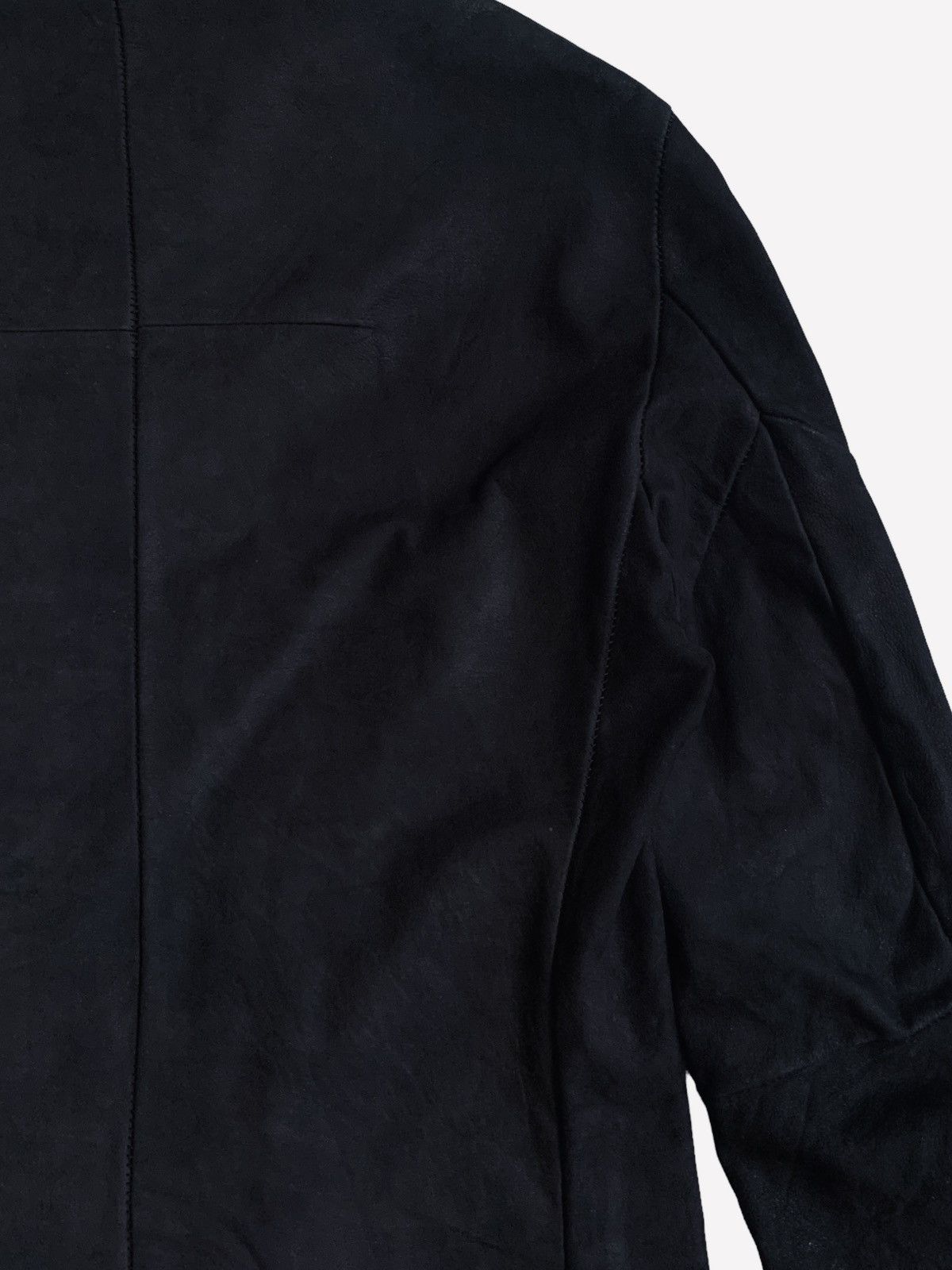 Gene Par Yukio Mishiba 2000s Yukio Mishiba - Asymetrical Suede Leather Jacket Size US M / EU 48-50 / 2 - 16 Thumbnail