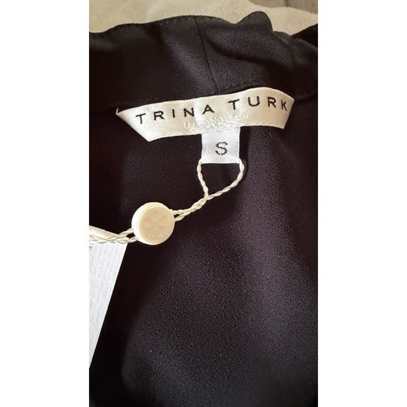 Trina Turk Trina Turk Ruffle Cropped Bolero Black Evening Jacket Size S / US 4 / IT 40 - 4 Thumbnail
