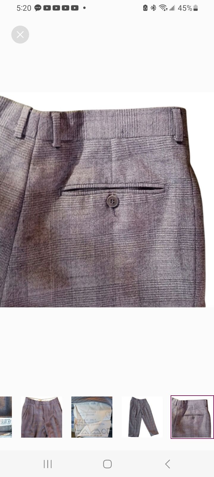 Other ARLOTTA Wool Men's Grey Pants Size US 34 / EU 50 - 8 Thumbnail