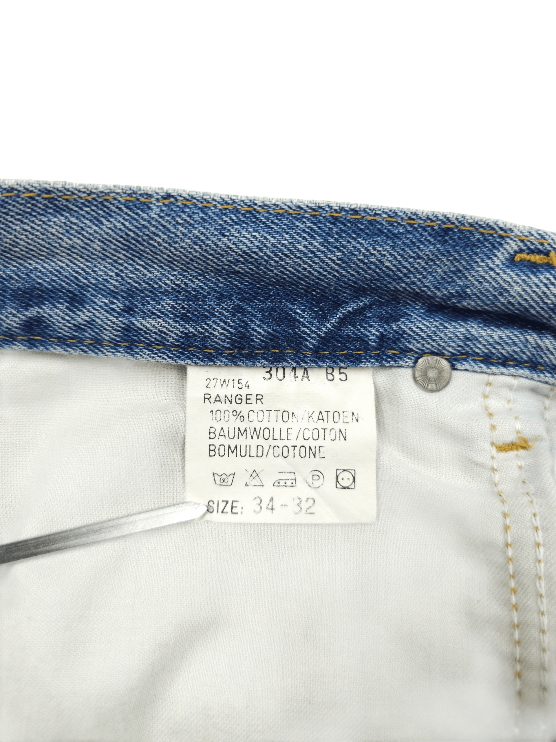 Lee 💎 90's Vintage 34/32 Lee Range Regular Denim Jeans Y2K Size US 34 / EU 50 - 8 Thumbnail
