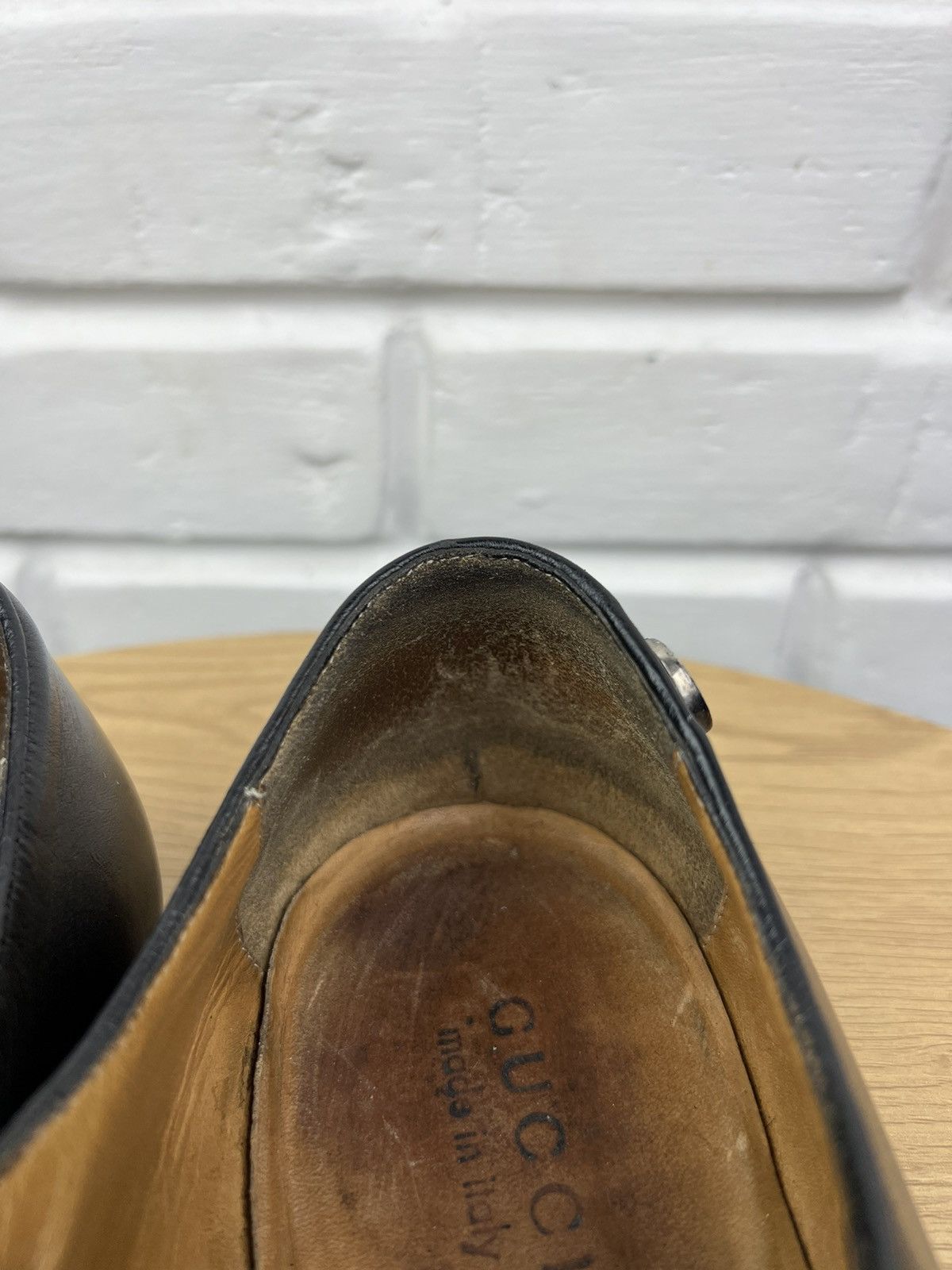 Gucci GUCCI Oxfords Leather Shoes Lace Up Back Logo Black Men’s Size US 10 / EU 43 - 19 Thumbnail