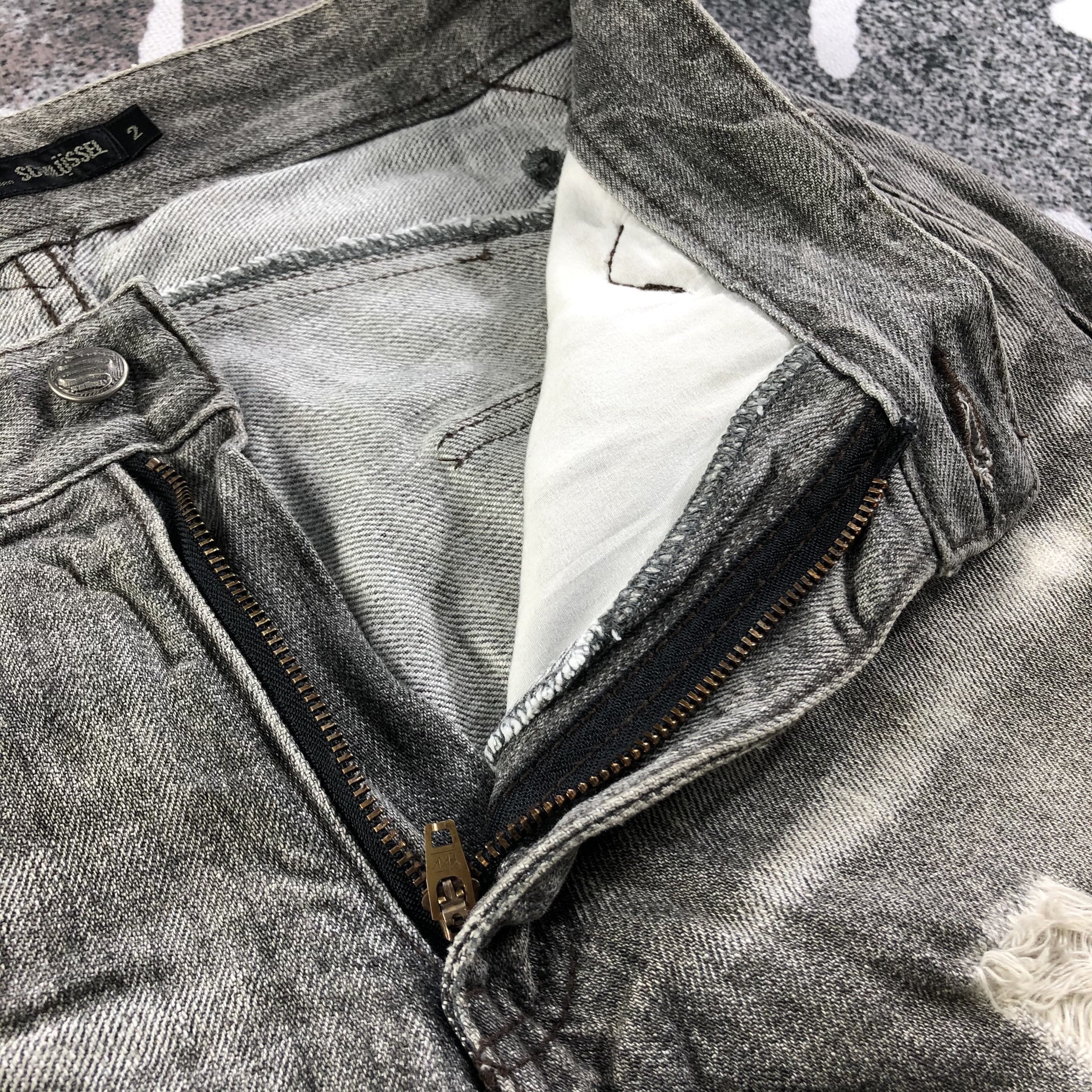 Schlussel Schlussel Jeans Distressed Faded Gay Denim KJ1631 Size US 30 / EU 46 - 8 Thumbnail