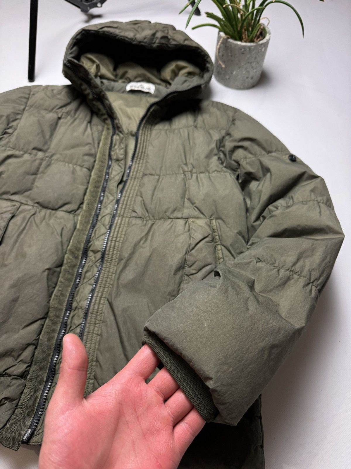 Stone Island × Vintage Rare vintage Puffer jacket Stone island crinkle reps Size US S / EU 44-46 / 1 - 2 Thumbnail