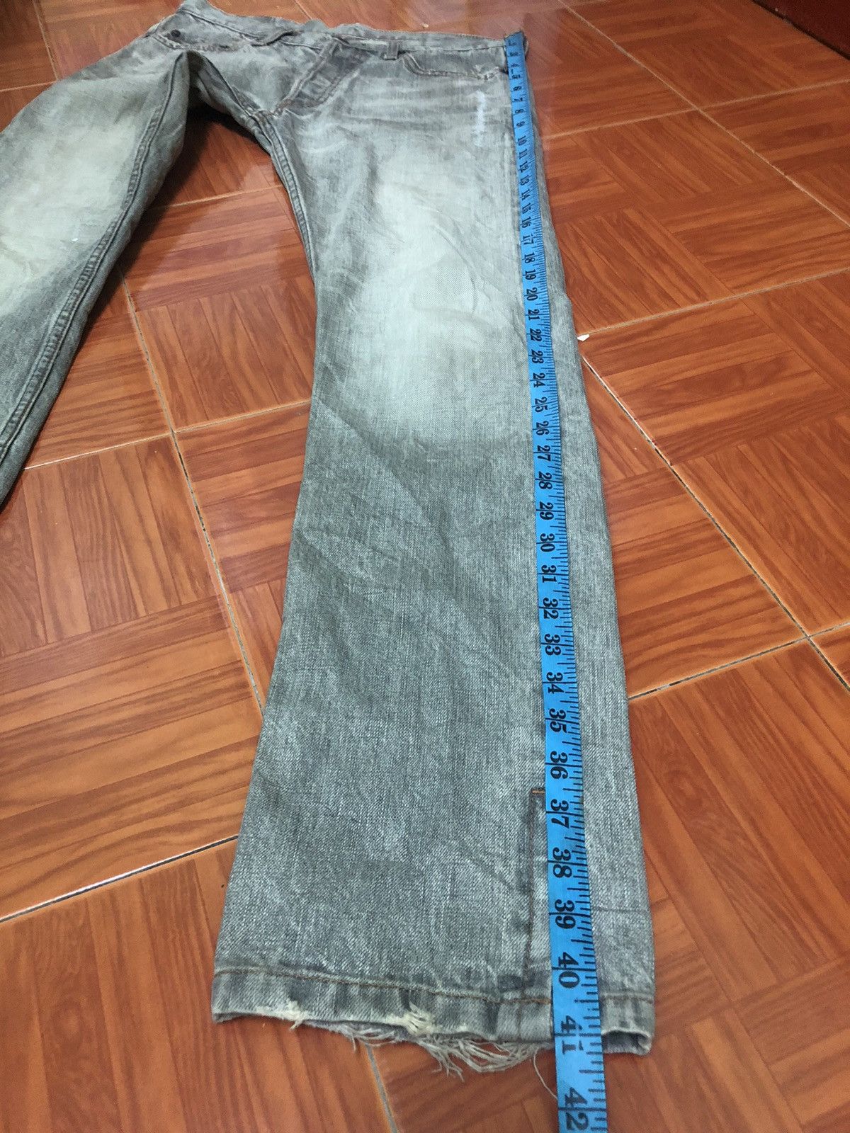 Hysteric Glamour The Hysteric XXX Hysteric Glamour Distressed Grey Denim Jean Size US 32 / EU 48 - 14 Thumbnail