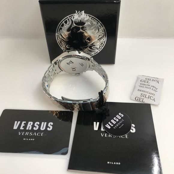 Versus Versace New Authentic VERSUS Versace Men's Gray Dial Stainless Steel Size ONE SIZE - 6 Thumbnail