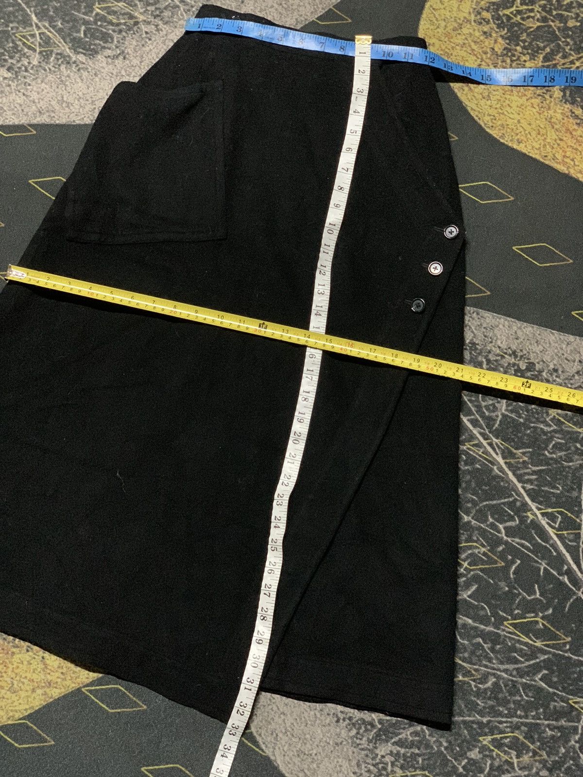 Issey Miyake × Japanese Brand × Vintage 💥Vintage Japanese Brand Asymmetrical Wool Skirt Size 26" / US 2 / IT 38 - 4 Thumbnail