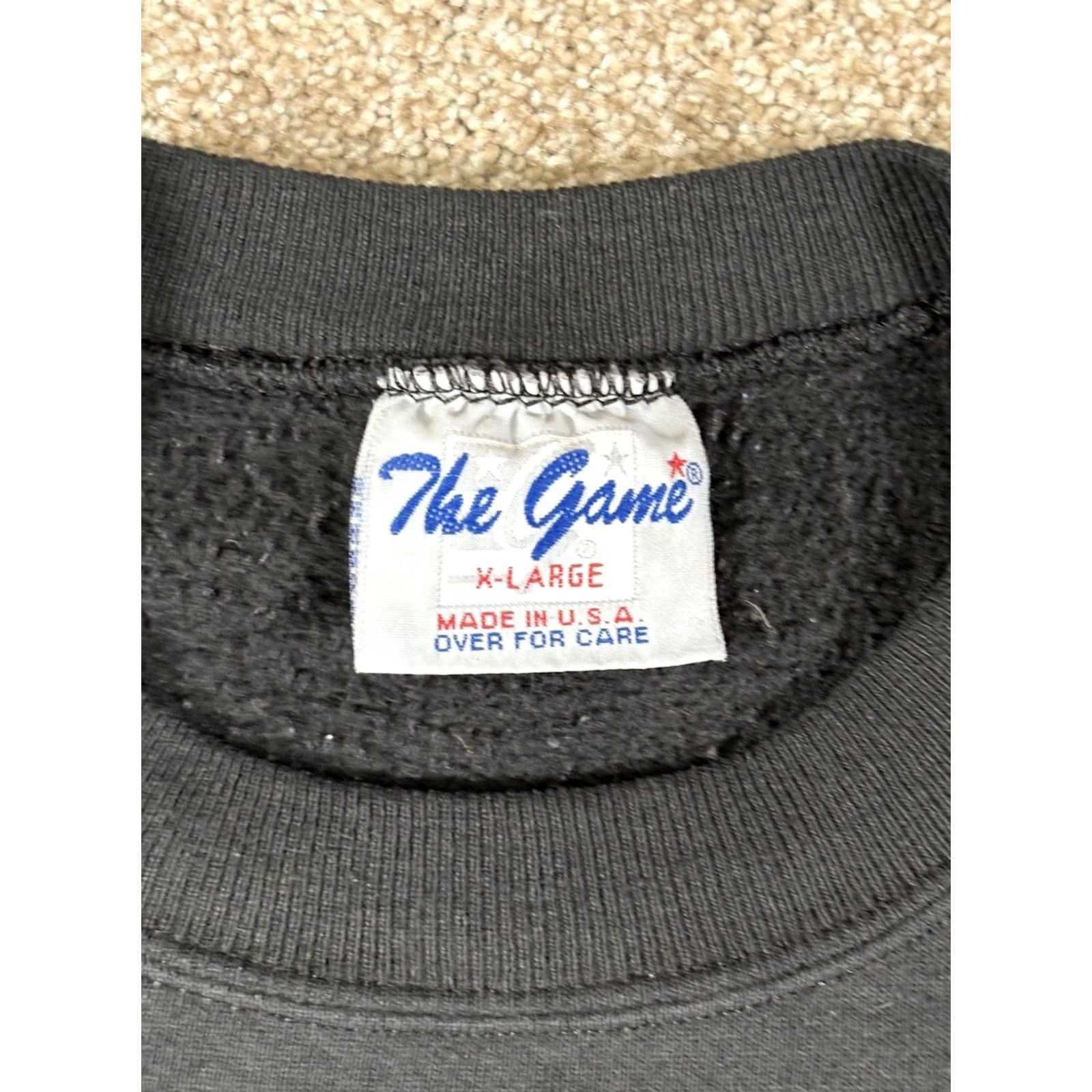 X-LARGE VINTAGE The Game Crewneck Sweatshirt Black XL USA Men Sweatshirt Regular Fit Pull Over All Seasons Knit Cotton Blend Size US XL / EU 56 / 4 - 2 Thumbnail