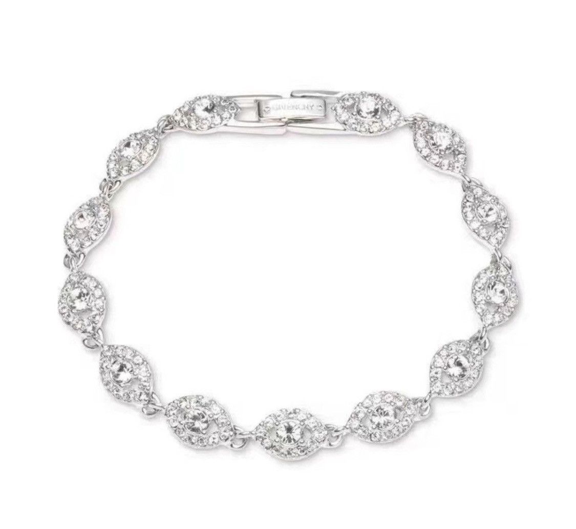 Givenchy Givenchy Crystal Flex Bracelet Silver Size ONE SIZE - 3 Thumbnail