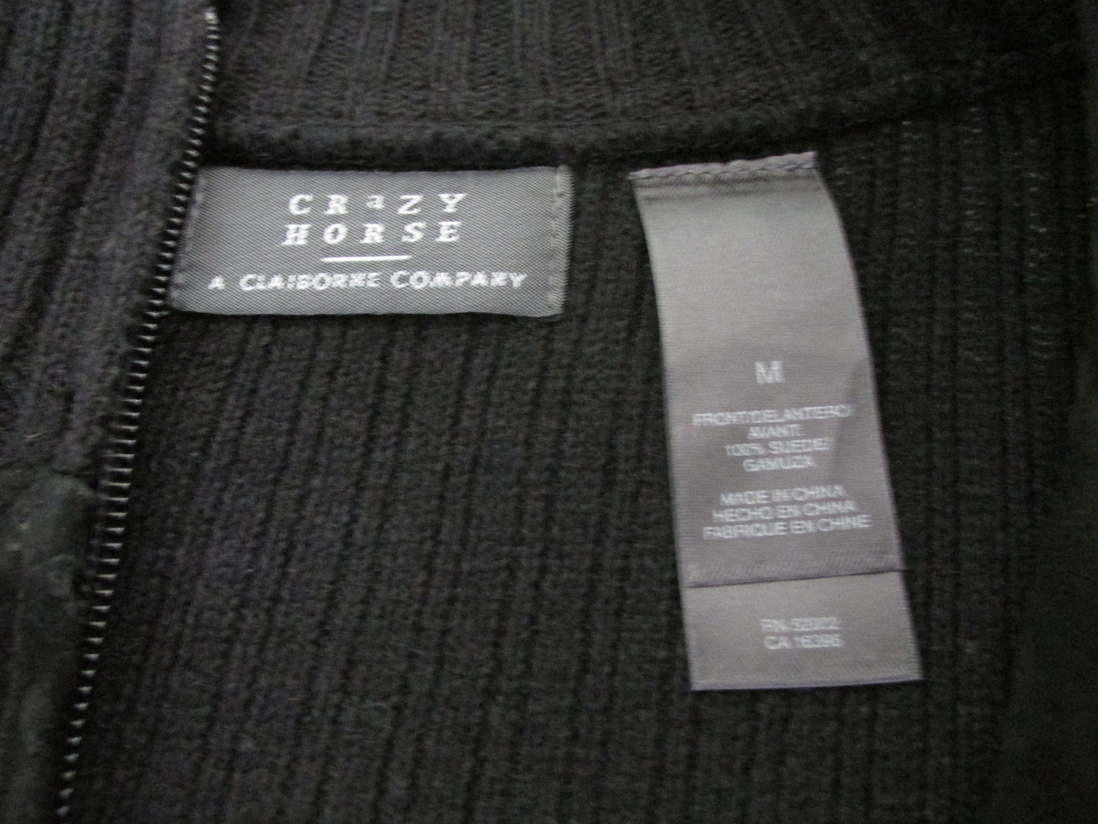 Liz Claiborne Crazy Horse Men's Suede/Knit Zipper Jacket Size Medium Size US M / EU 48-50 / 2 - 3 Thumbnail