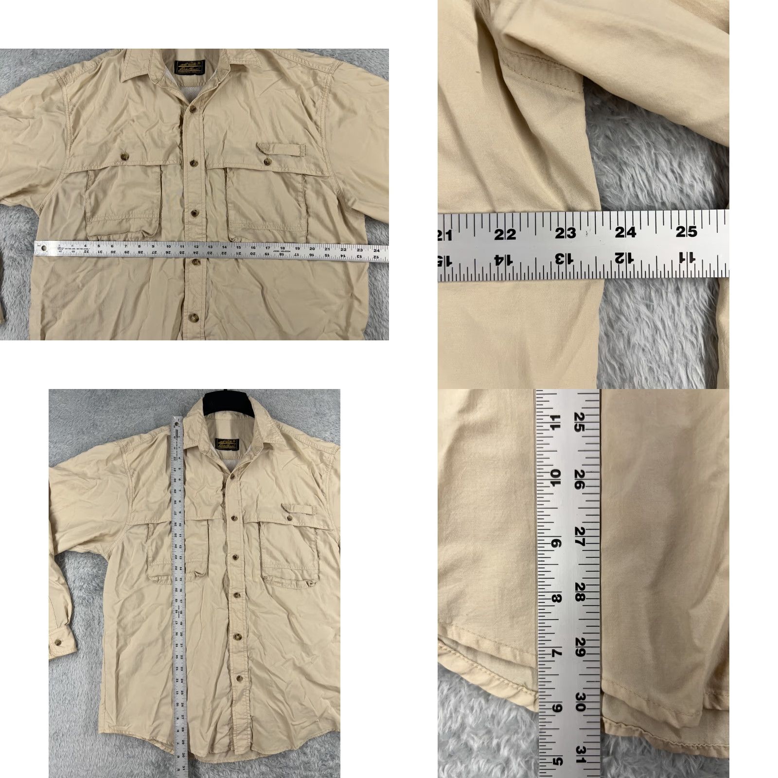 Eddie Bauer Eddie Bauer Shirt Men Large Beige Sportswear Fishing Button Angler Vented Size US L / EU 52-54 / 3 - 8 Thumbnail