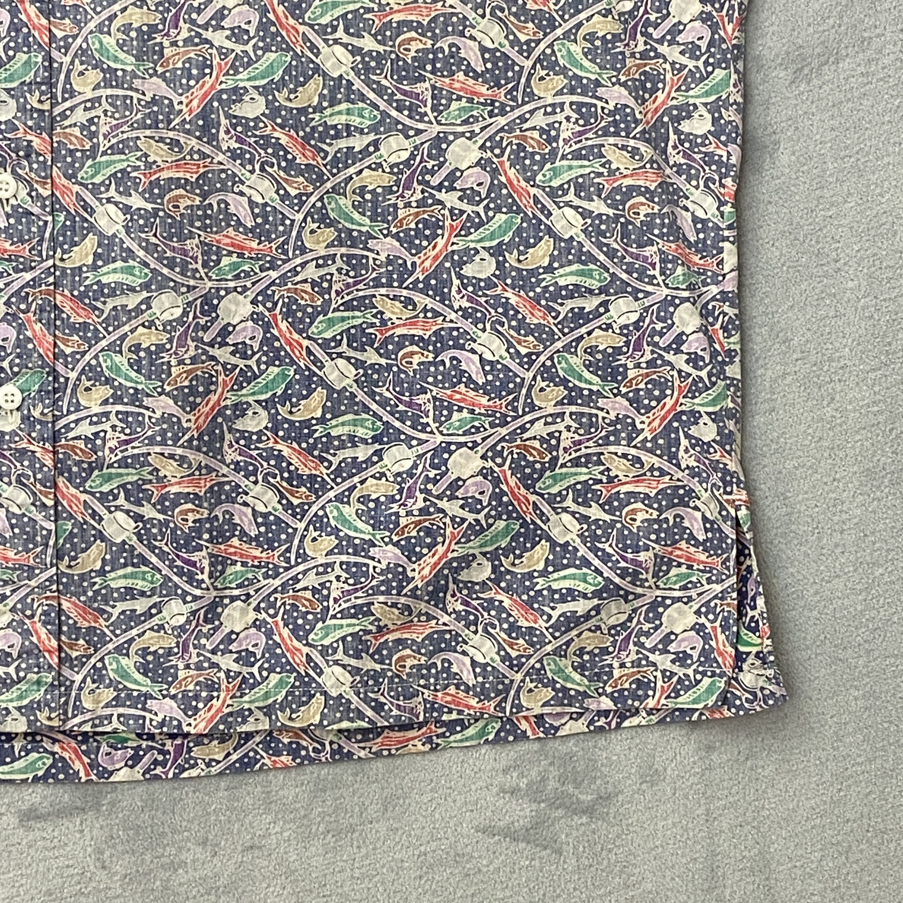 Vintage KAHALA Men 2XL SALTWATER FISH SCHOOL Short Sleeve Camp Size US XXL / EU 58 / 5 - 8 Thumbnail