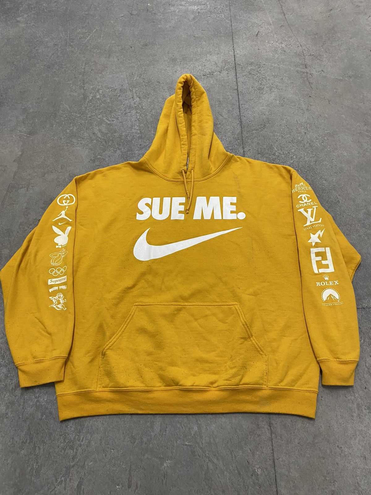 Nike Nike Sue me logo hoodie Size US XL / EU 56 / 4 - 1 Thumbnail