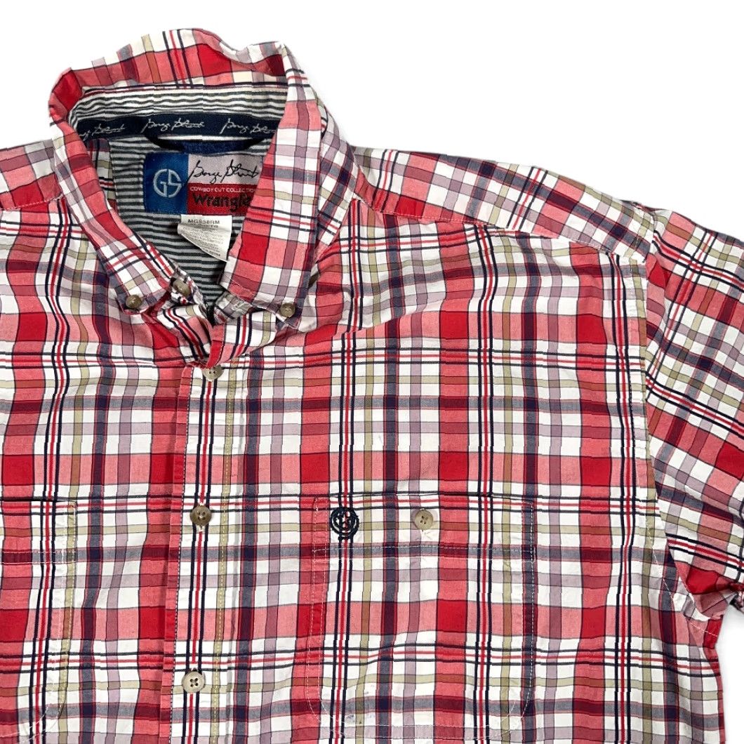 Wrangler Wrangler George Strait Shirt XL Adult Red Plaid Western Cowboy Music Button-Down Collar Front Closure Pocketed Long Sleeve Size US XL / EU 56 / 4 - 2 Thumbnail