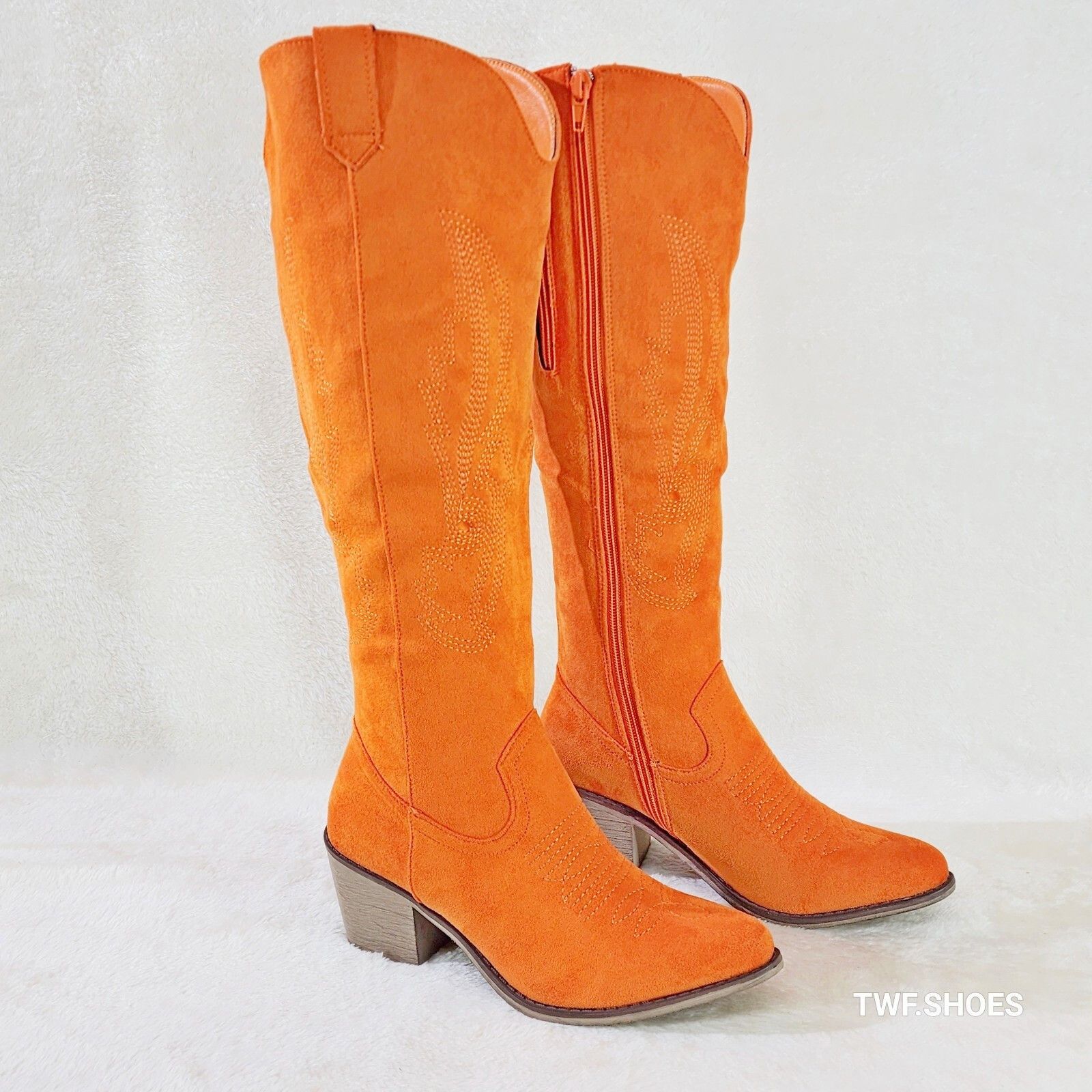 Other Wild Ones Country Western Cowboy Cowgirl Boots Tuck Zipper O Size US 6.5 / IT 36.5 - 1 Thumbnail