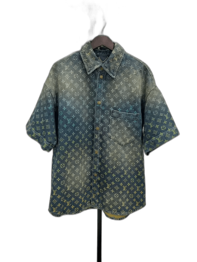 Louis Vuitton Louis Vuitton Denim Short Sleeve Shirt Size US M / EU 48-50 / 2 - 1 Thumbnail