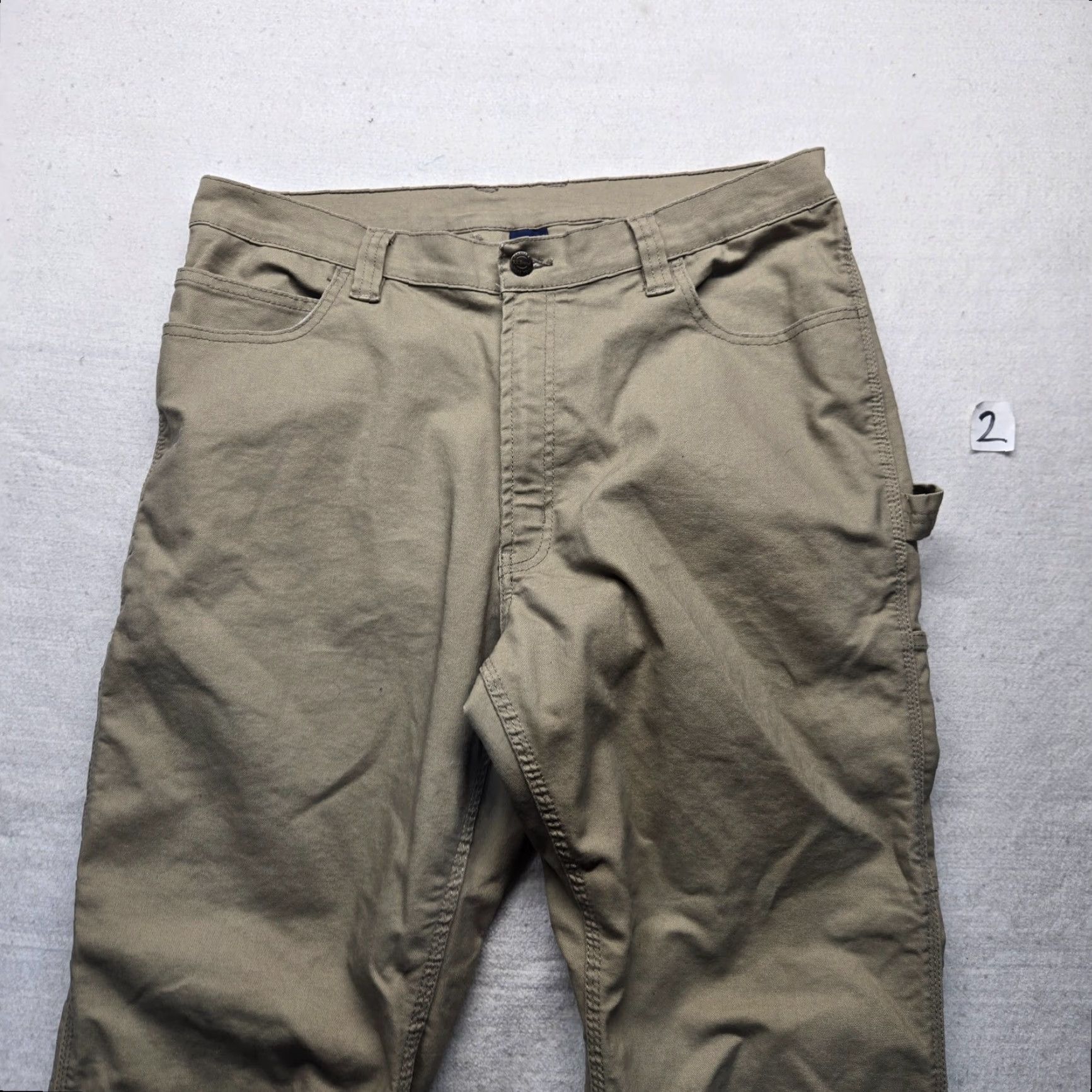 J Brand VINTAGE RK Brand Carpenter Pants Workwear 36x30 Tan Canvas Straight Leg Mens Size US 36 / EU 52 - 2 Thumbnail