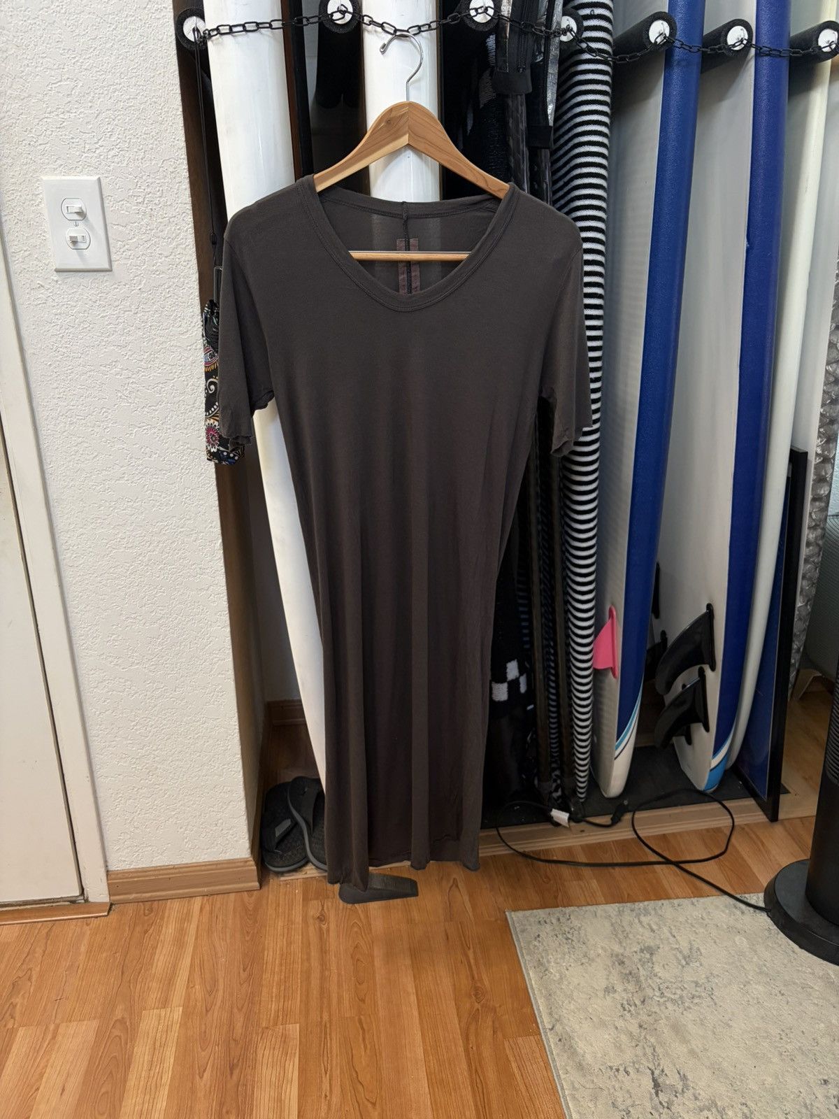 Rick Owens Mainline FW14 Plinth Short Sleeve Long Tee Size US S / EU 44-46 / 1 - 1 Thumbnail