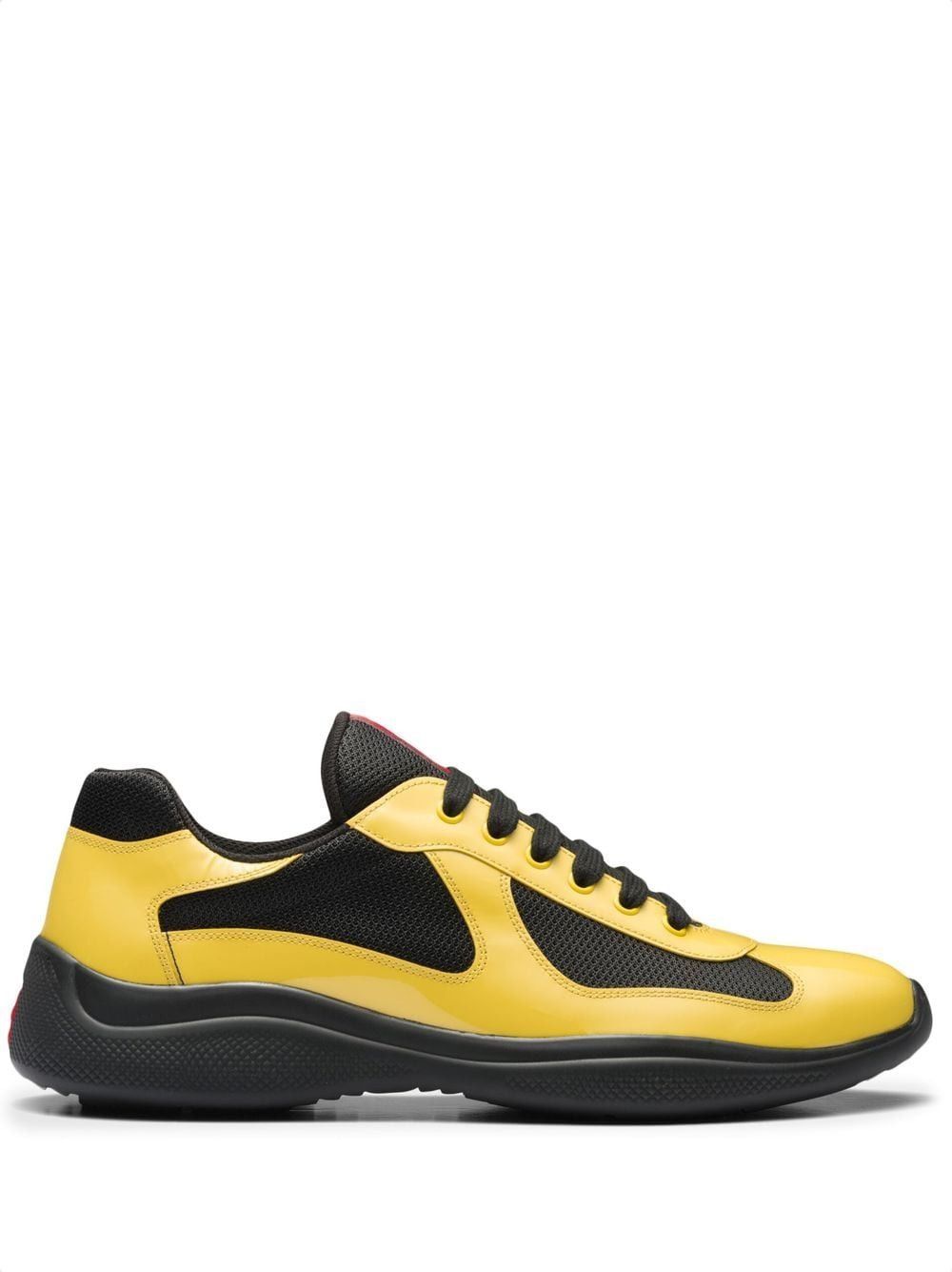 Black and yellow prada sneakers shop