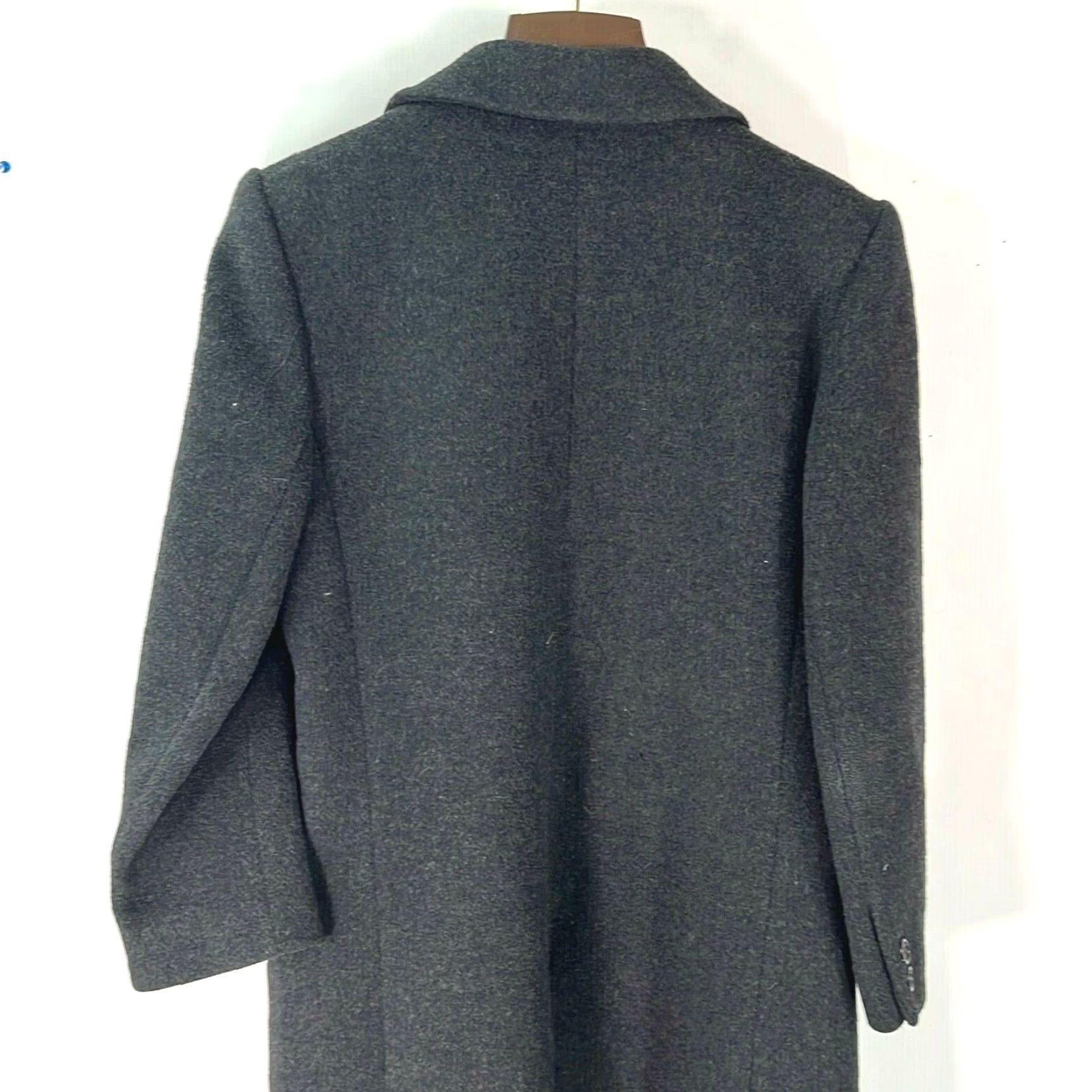 Vintage Mark Shale Women's Trench Coat Jacket Size 12 Gray Wool Long Sleeve Casual Classic Size XL / US 12-14 / IT 48-50 - 4 Thumbnail