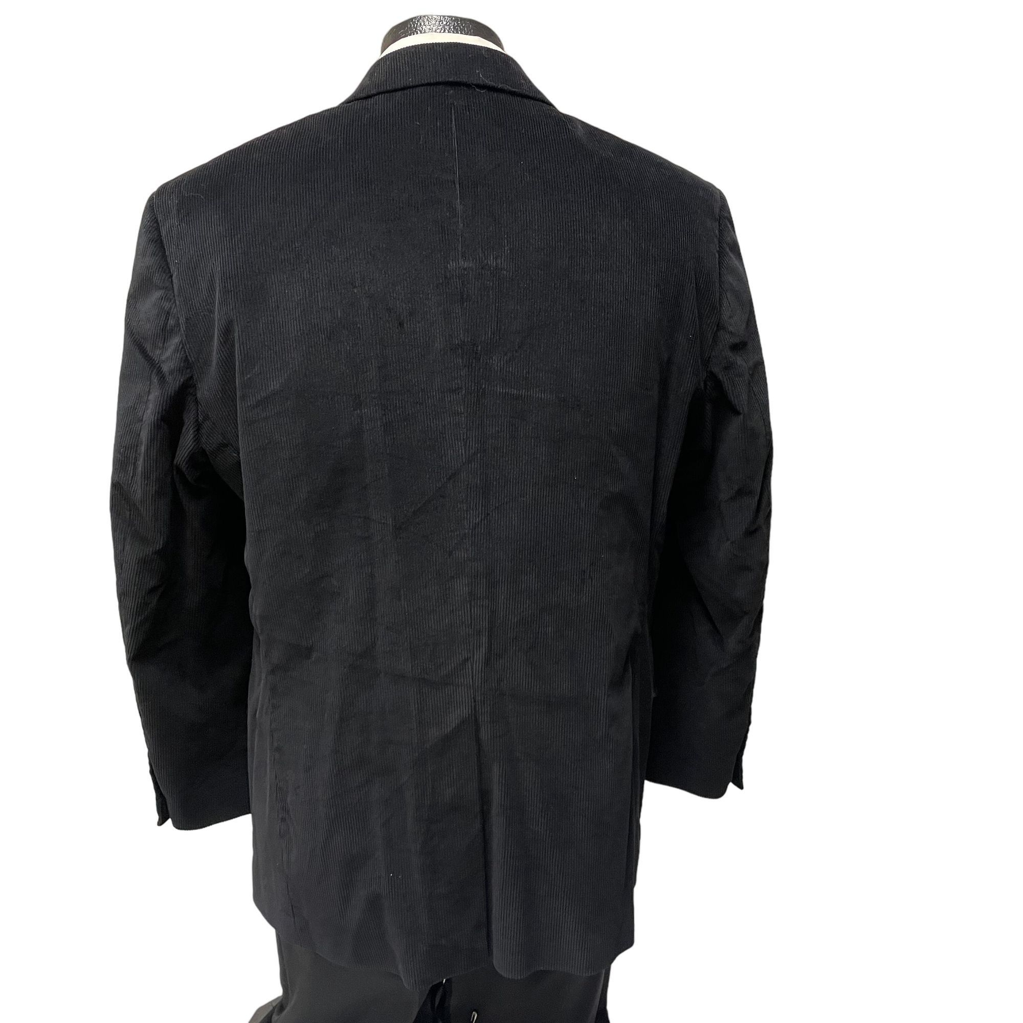 Stafford Stafford Black Sport Coat CORDUROY Modern Cotton Jacket Size 44R - 3 Thumbnail