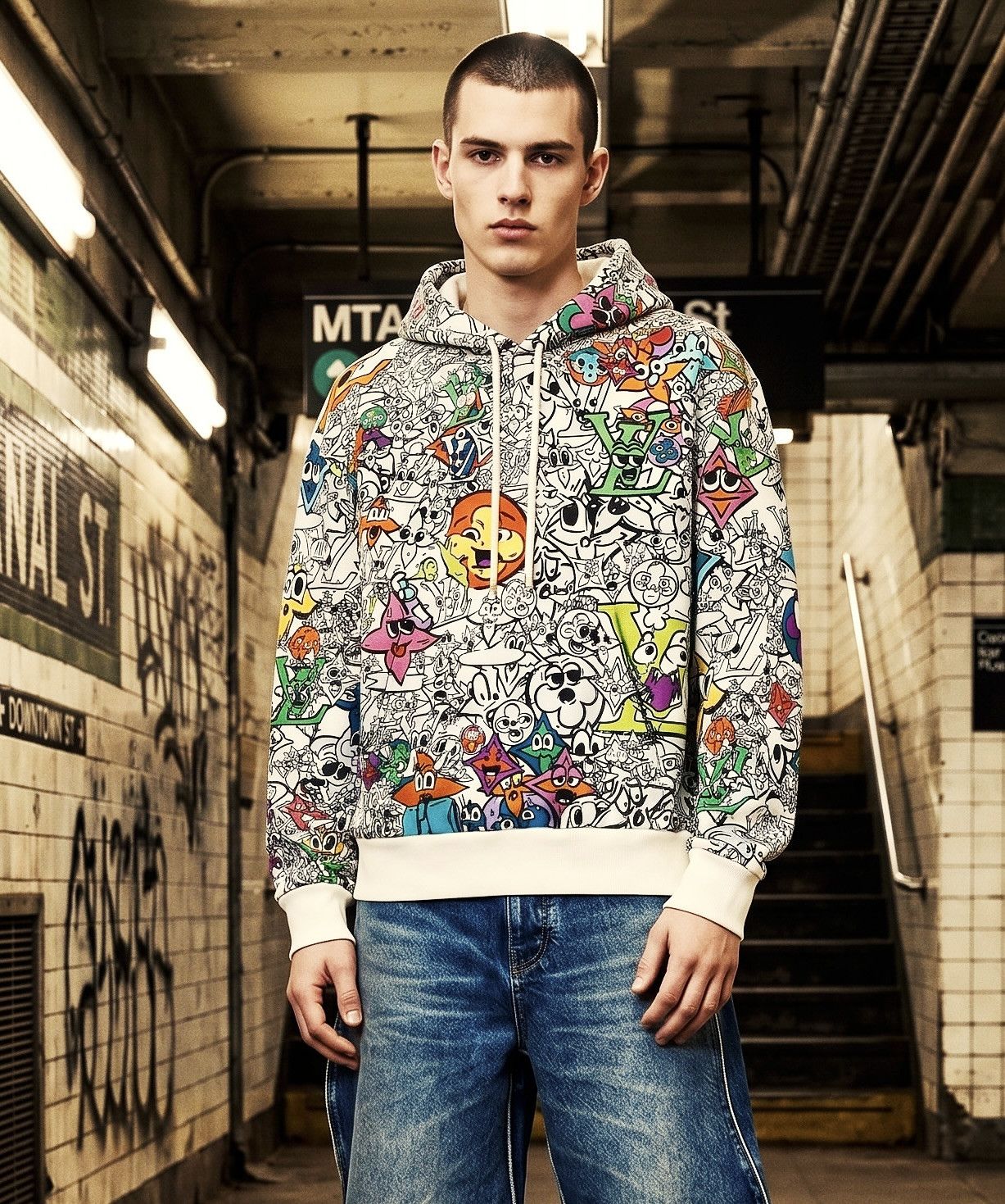 Louis Vuitton "Friends with You" COMIC HOODIE Size US M / EU 48-50 / 2 - 1 Thumbnail