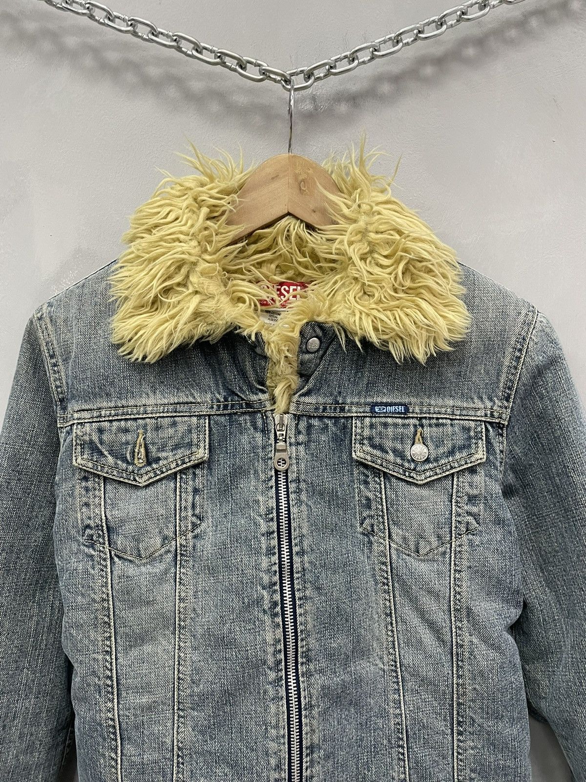 Diesel Diesel Faux Fur Denim Jacket Y2K hysteric glamour Style Size S / US 4 / IT 40 - 3 Thumbnail