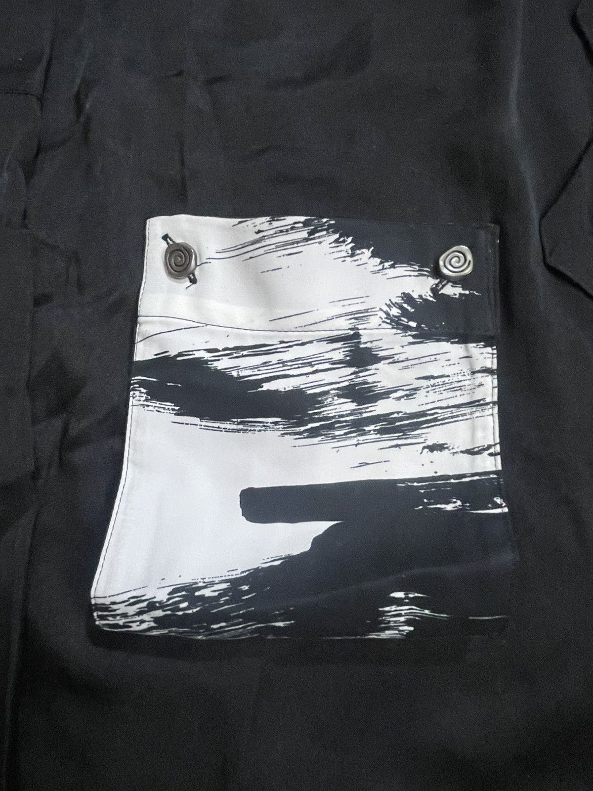 Kansai Yamamoto Vintage Kansai O2 Graphic Adjustable Pocket Shirt🔥 Size US XXL / EU 58 / 5 - 4 Thumbnail