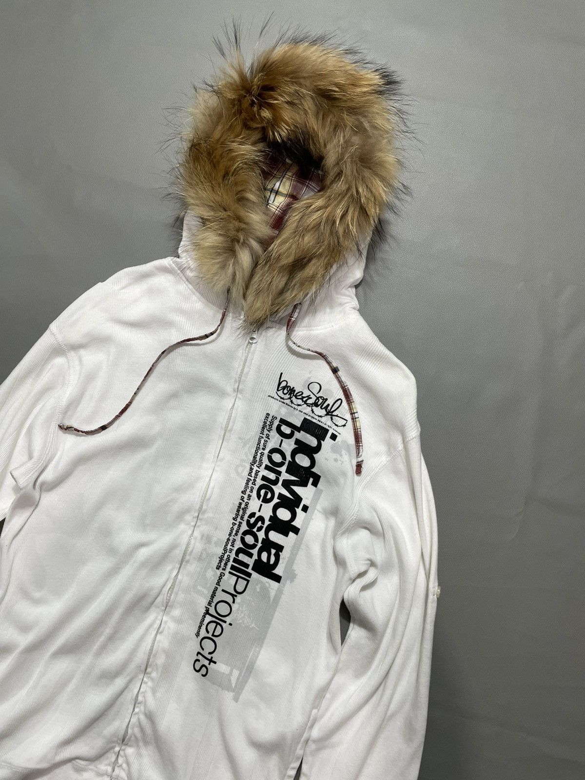Japanese Brand BOS poem zip fur Hoodie lgb style Size US L / EU 52-54 / 3 - 2 Thumbnail