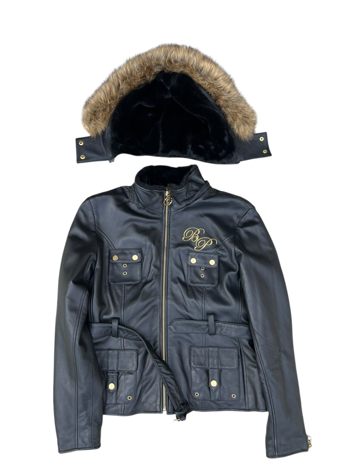 Leather Baby Phat Nappa Leather Jacket Hoodie Size L / US 10 / IT 46 - 24 Thumbnail