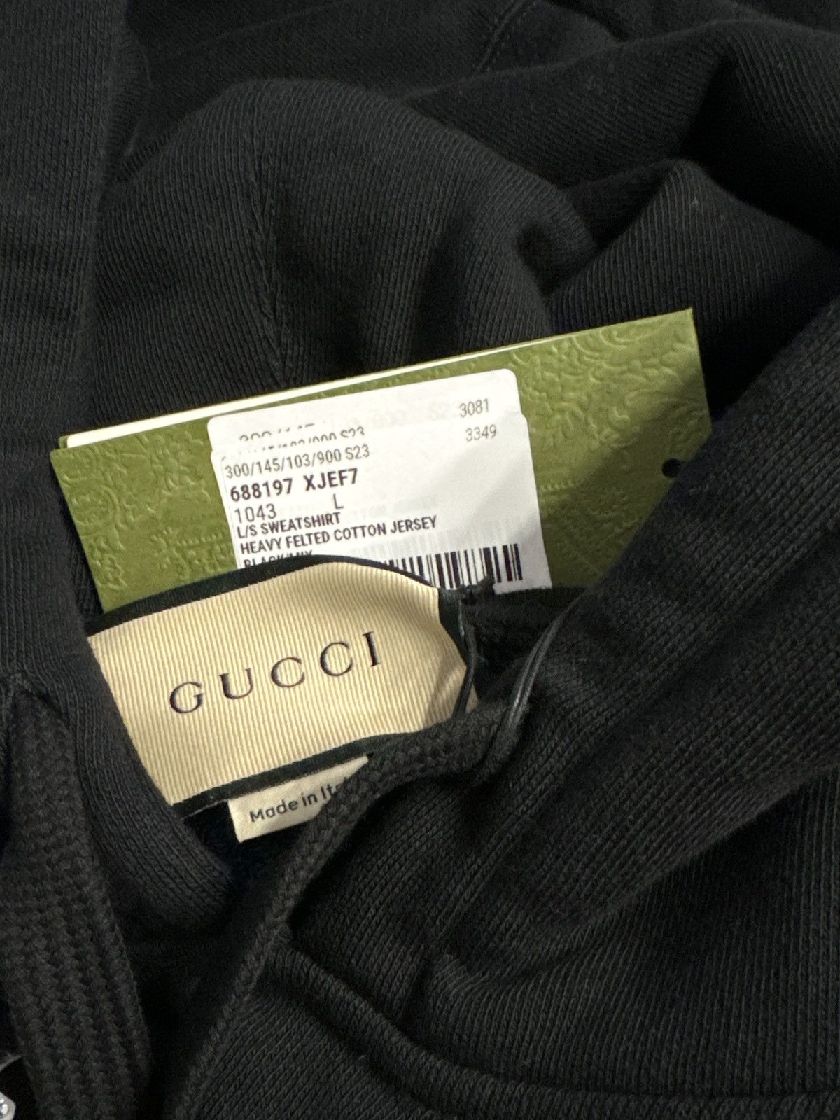 Gucci GUCCI BLACK CROPPED HOODIE Size L / US 10 / IT 46 - 13 Thumbnail