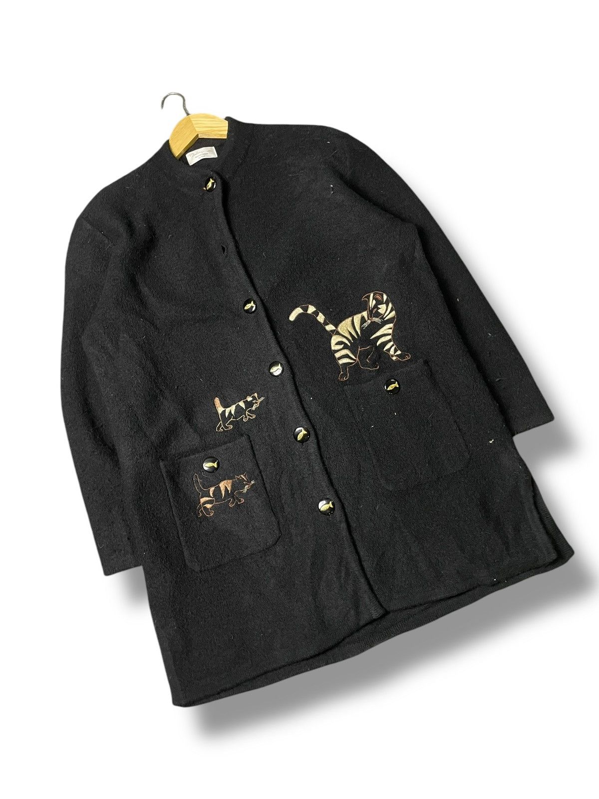 Japanese Brand × Vintage Feminine Fashion by TGWA Embroidered Wool Coat (79) Size S / US 4 / IT 40 - 4 Thumbnail